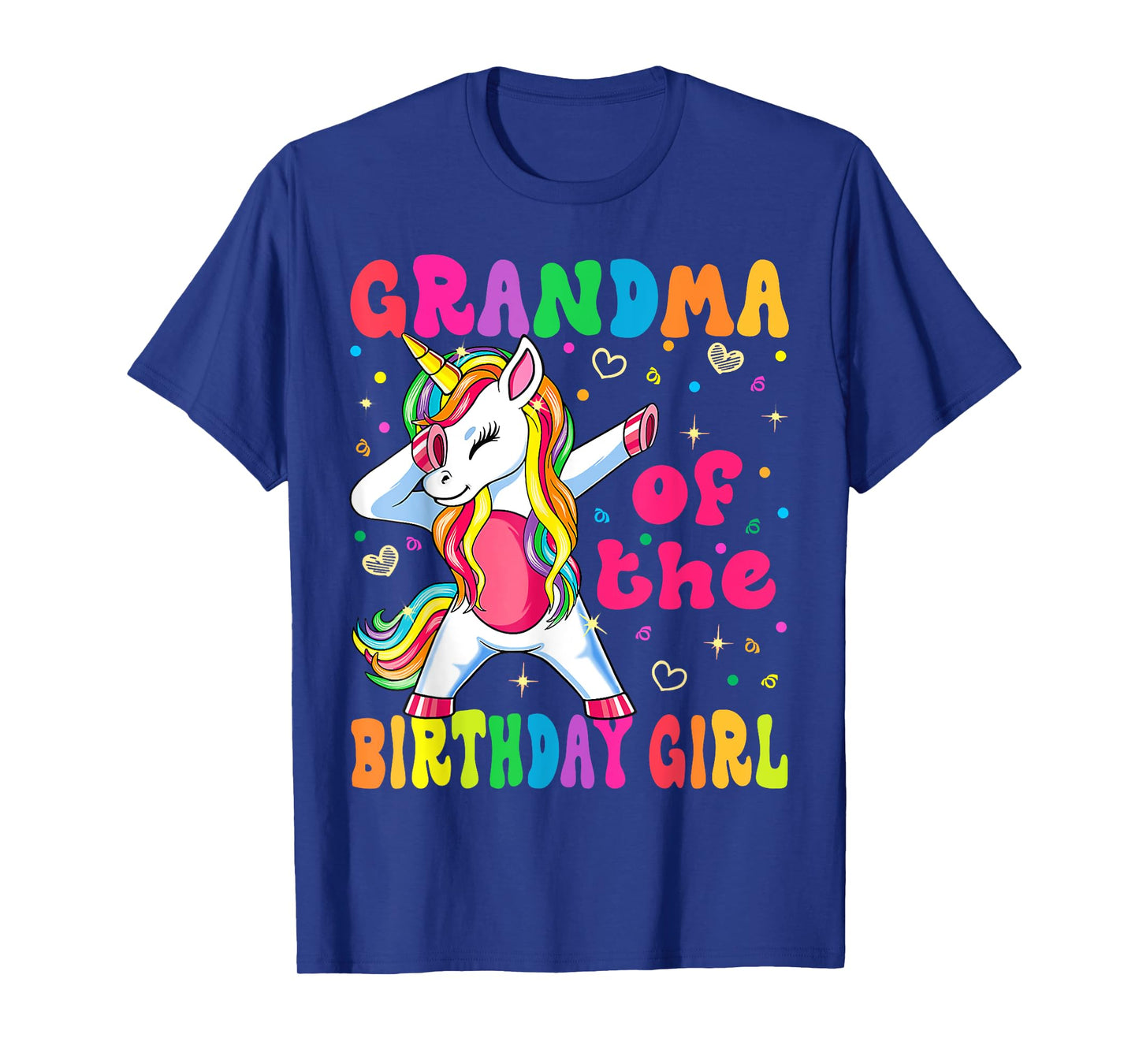 Grandma of the Birthday Princess Girl Dabbing Unicorn T-Shirt