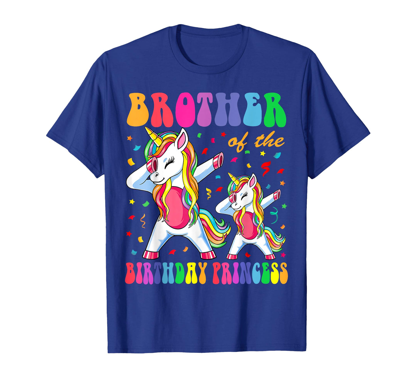 Brother of the Birthday Princess Girl Dabbing Unicorn Family T-Shirt