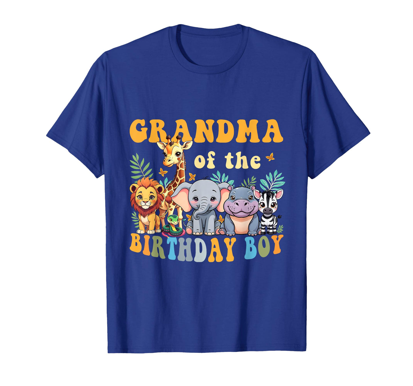 Grandma of the Birthday Boy Safari Jungle Animal Matching T-Shirt