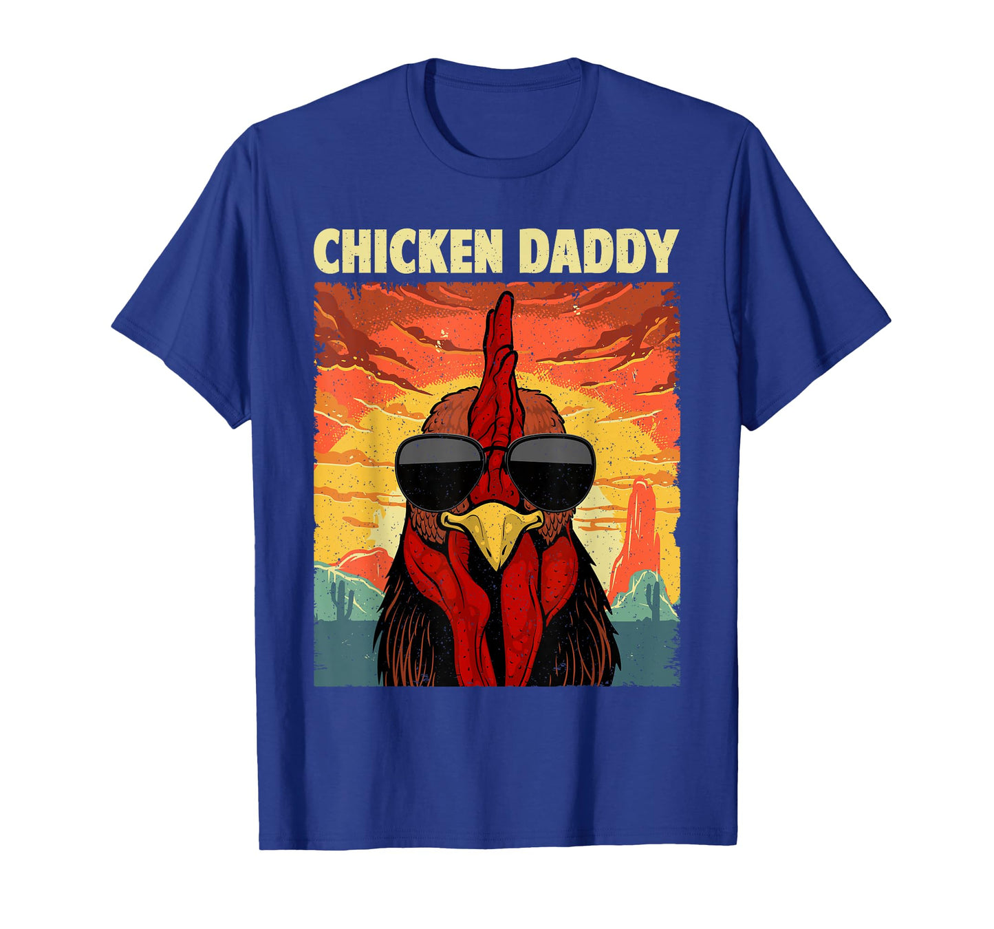 Funny Chicken Daddy Design For Dad Men Farmer Chicken Lover T-Shirt
