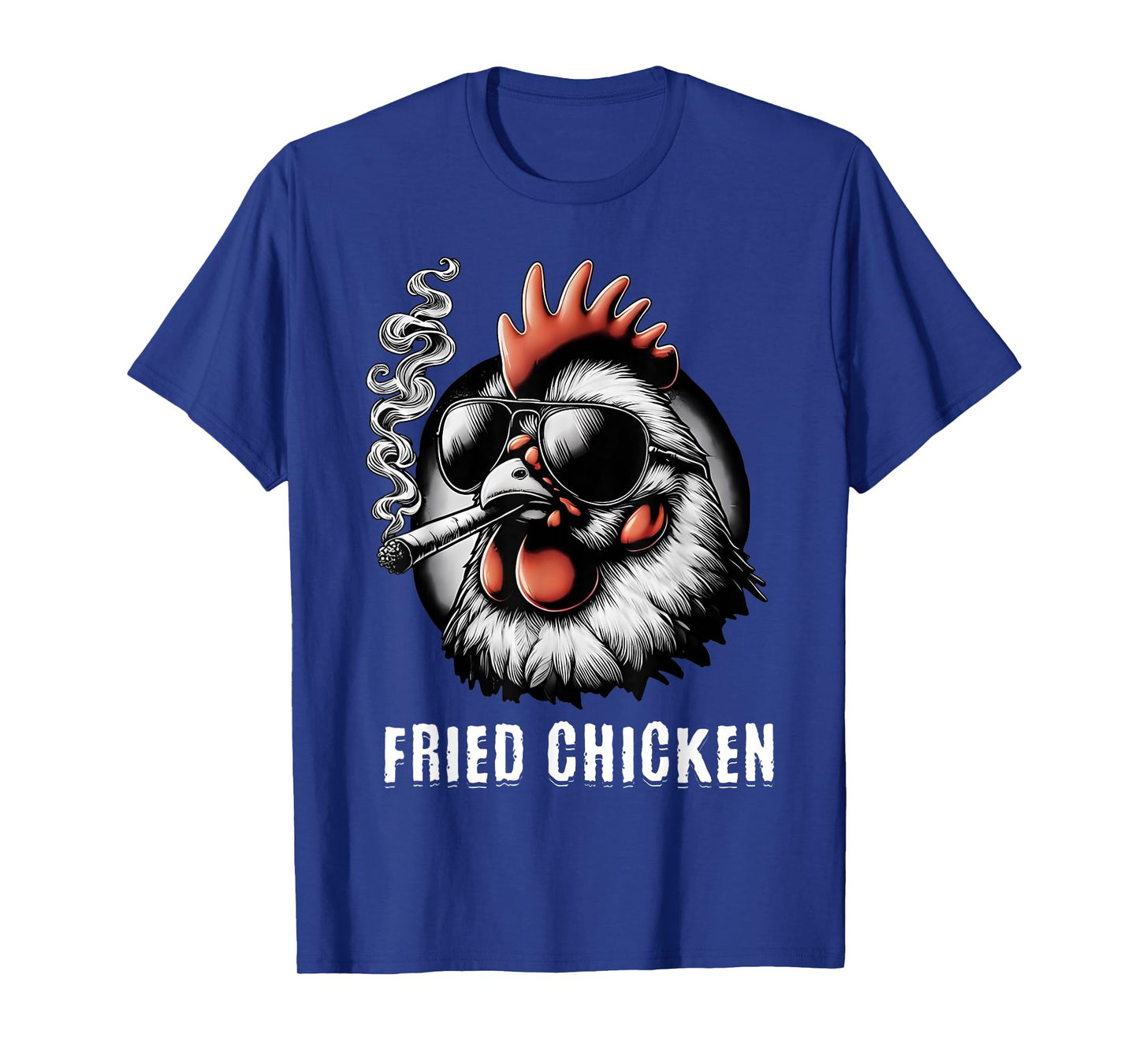 Fried Chicken Sunglasses Smoking Funny 420 Marijuana Weed T-Shirt
