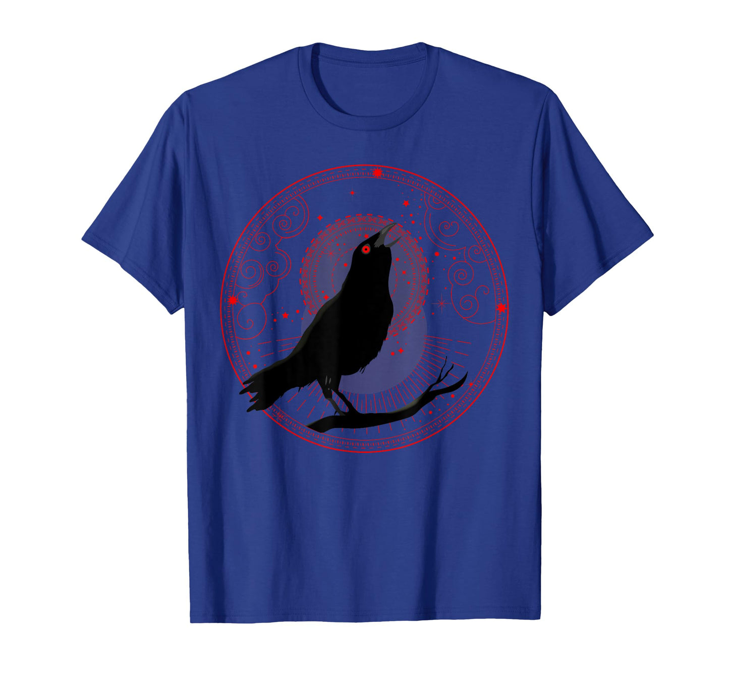 Beautiful Black Crow Raven Bird Watch. Birds Silhouette T-Shirt
