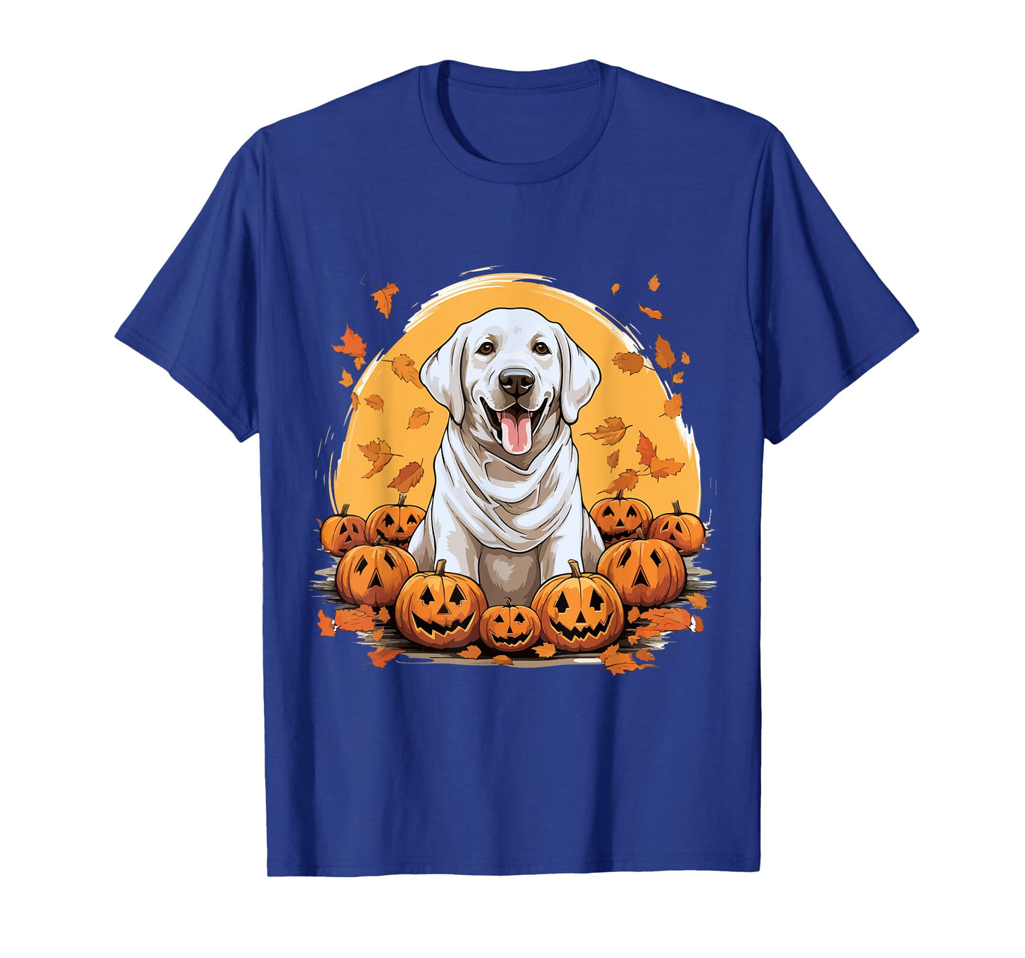 Labrador Retriever Dog Breed Pet Halloween Pumpkins T-Shirt