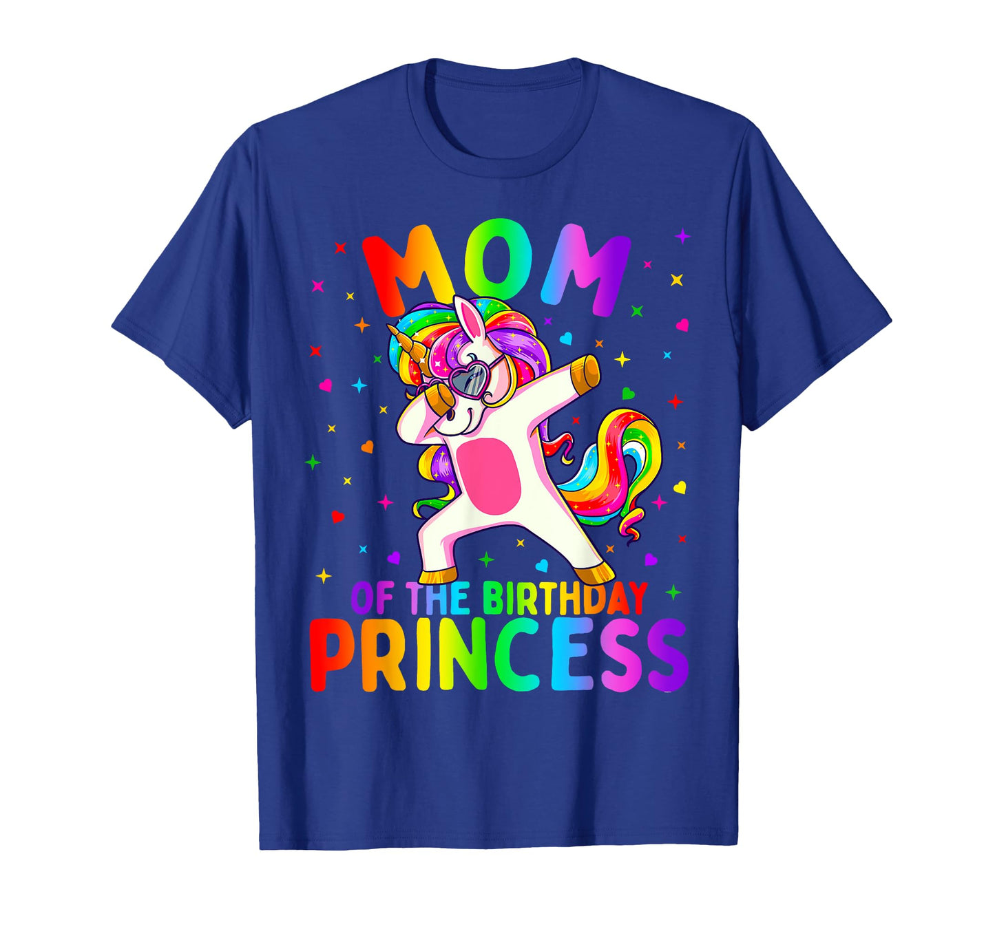 Mom of the Birthday Princess Girl Dabbing Unicorn Mother T-Shirt