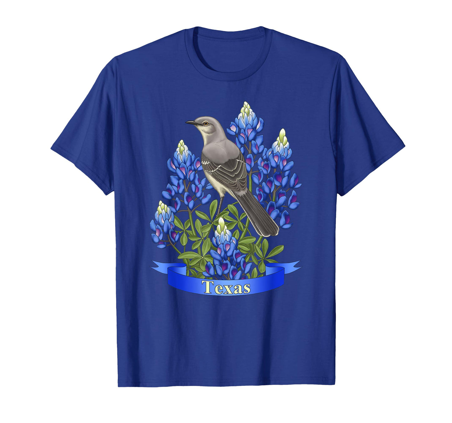 State Bird & Flower Texas Mockingbird & Lupine T-Shirt