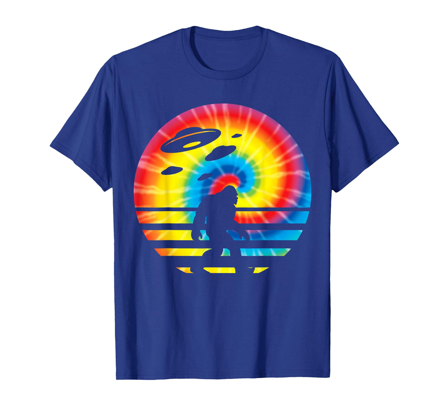 Unique Bigfoot UFO Abduction Tie Dye Shirt Gift T-Shirt
