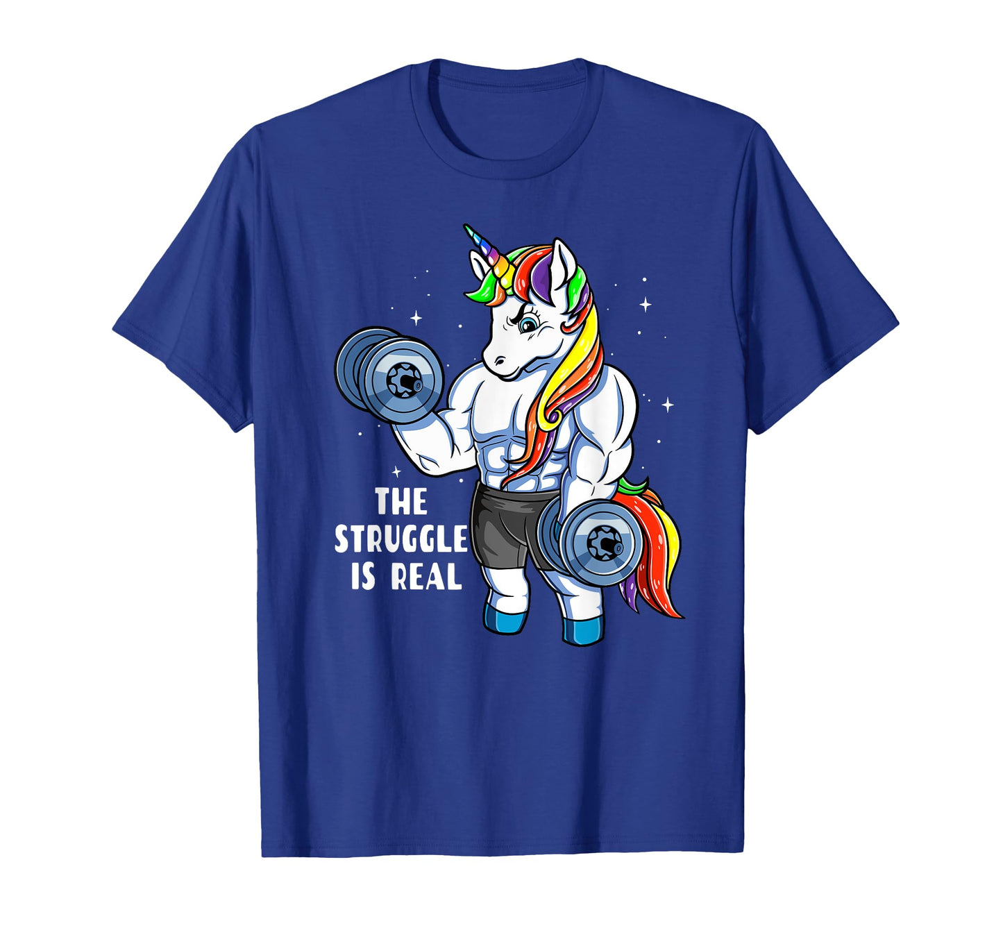 Unicorn Weightlifting T shirt - Rainbow Unicorn Gym Women T-Shirt