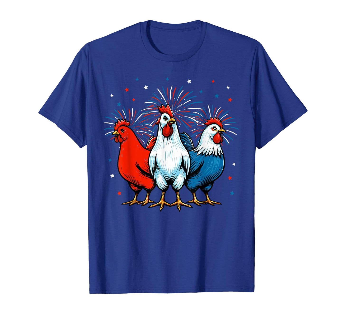 Funny 4th Of July Chickens Lover USA Flag Patriotic Chicken T-Shirt