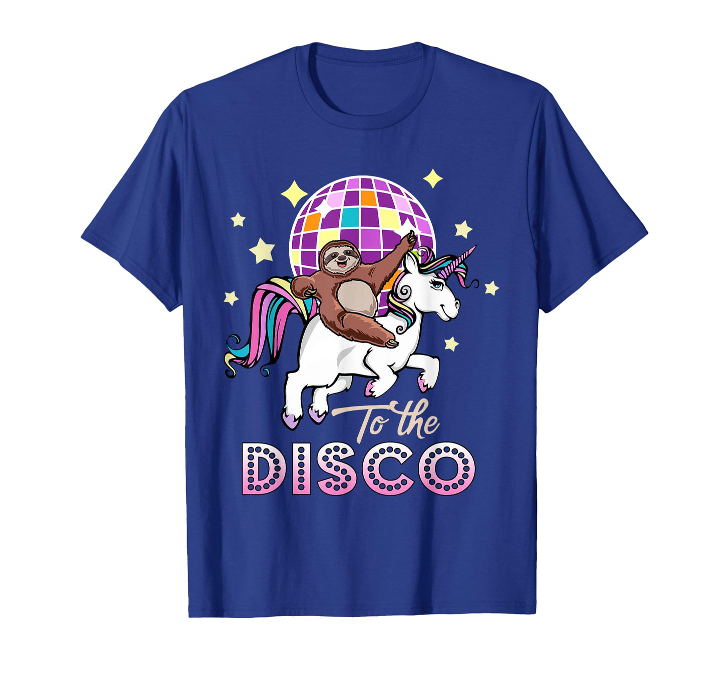 Sloth Riding Unicorn To The Disco T-Shirt