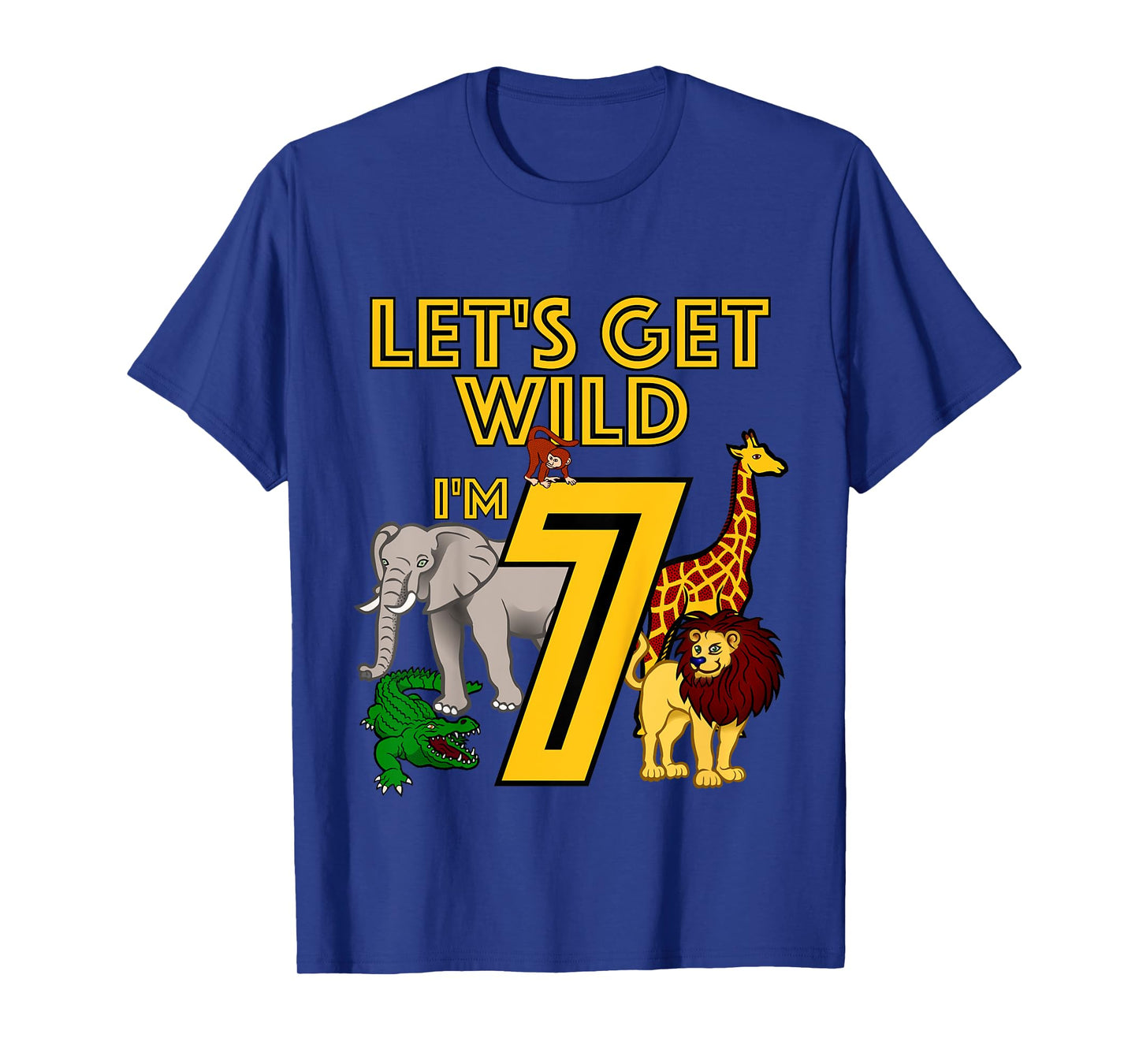 7 Year Old Zoo Birthday Shirt Safari Jungle Animal 7th Gift T-Shirt