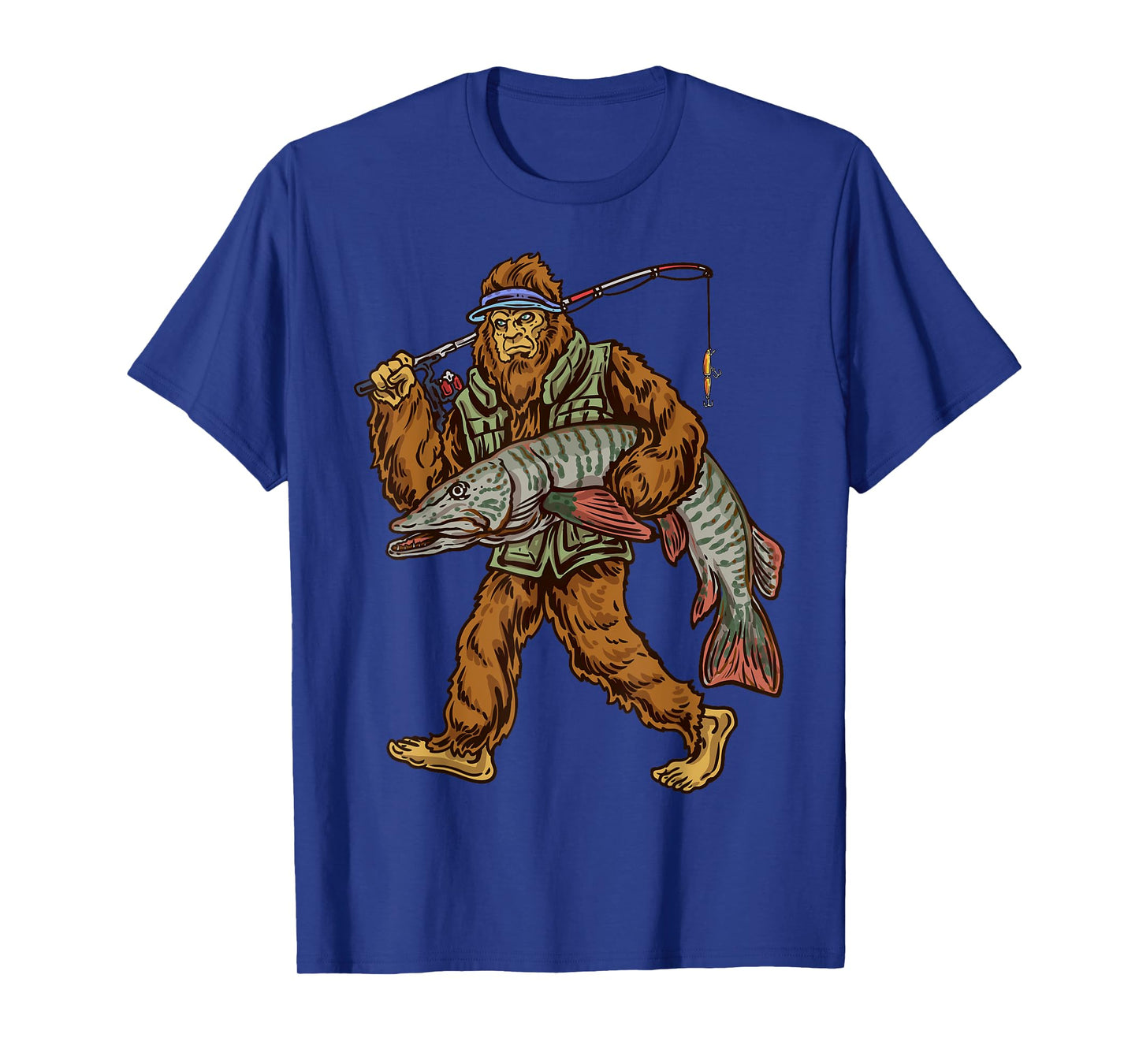 Muskie Fishing Tiger Musky Hunting Bigfoot Fishermen T-Shirt