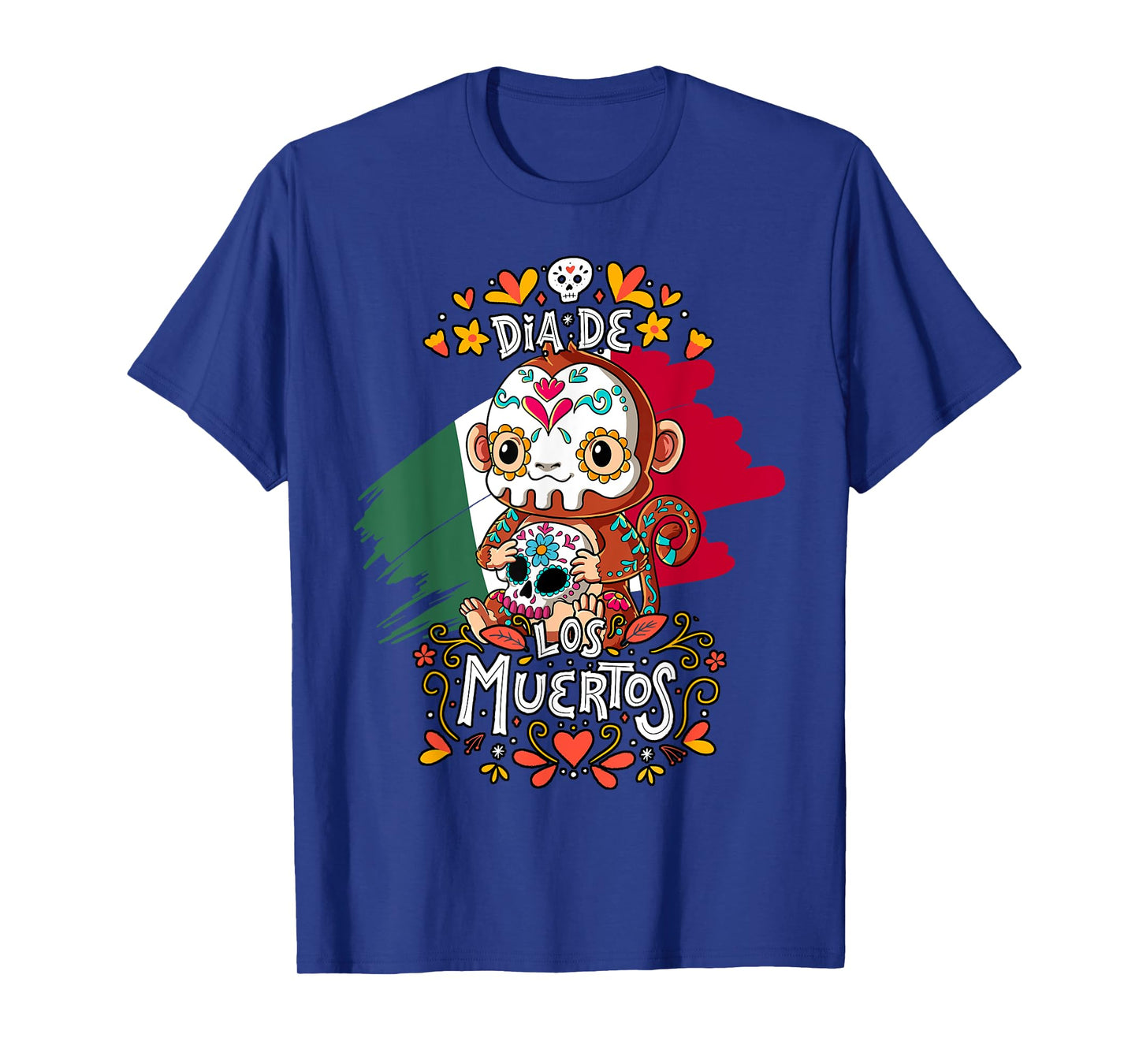 Dia De Los Muertos Monkey T-Shirt