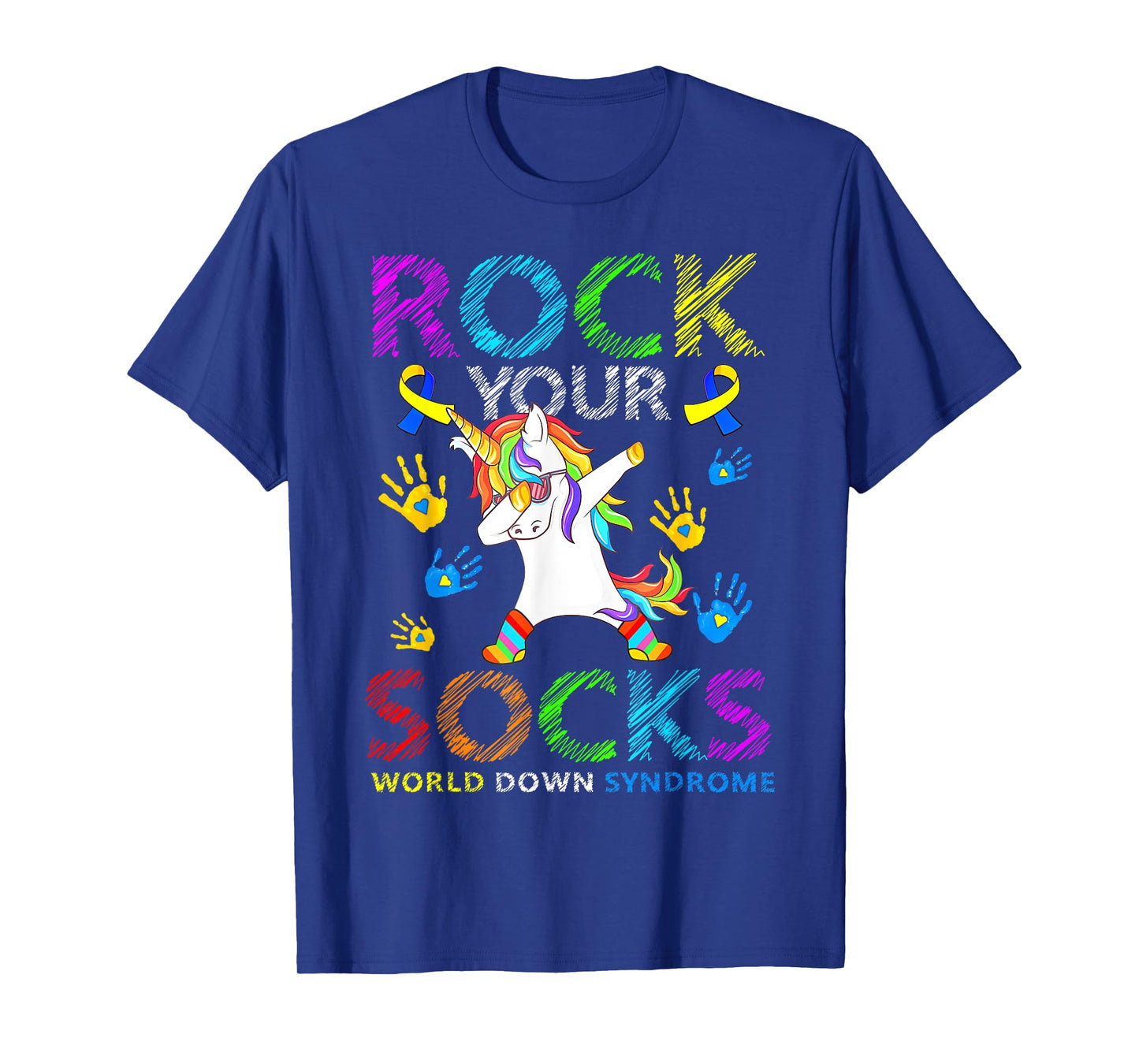 Unicorn Rock Your Socks World Down Syndrome Awareness T-Shirt