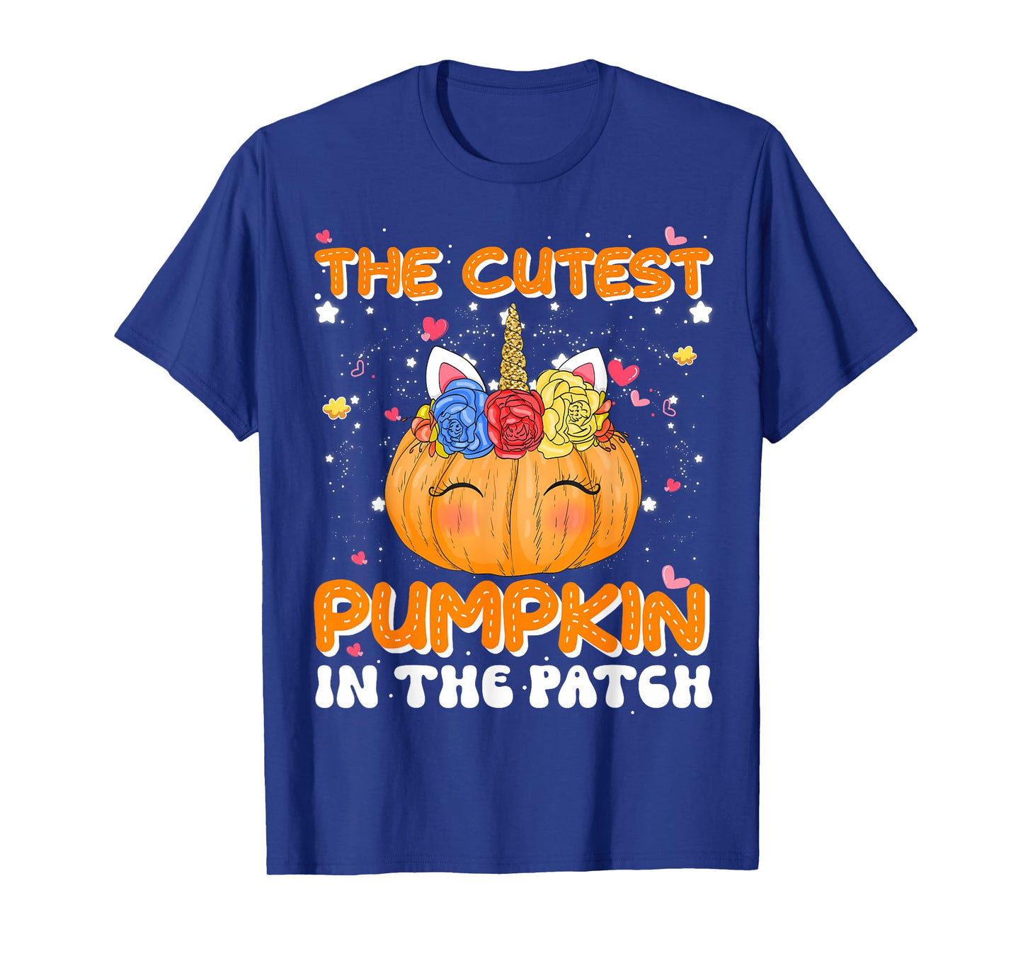 The Cutest Pumpkin In The Patch Unicorn Pumpkin Halloween T-Shirt