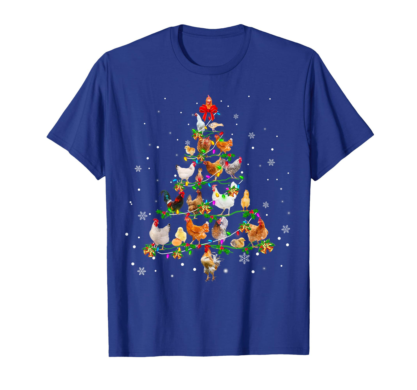 Chicken Christmas Tree Ornament Decor Xmas T-Shirt