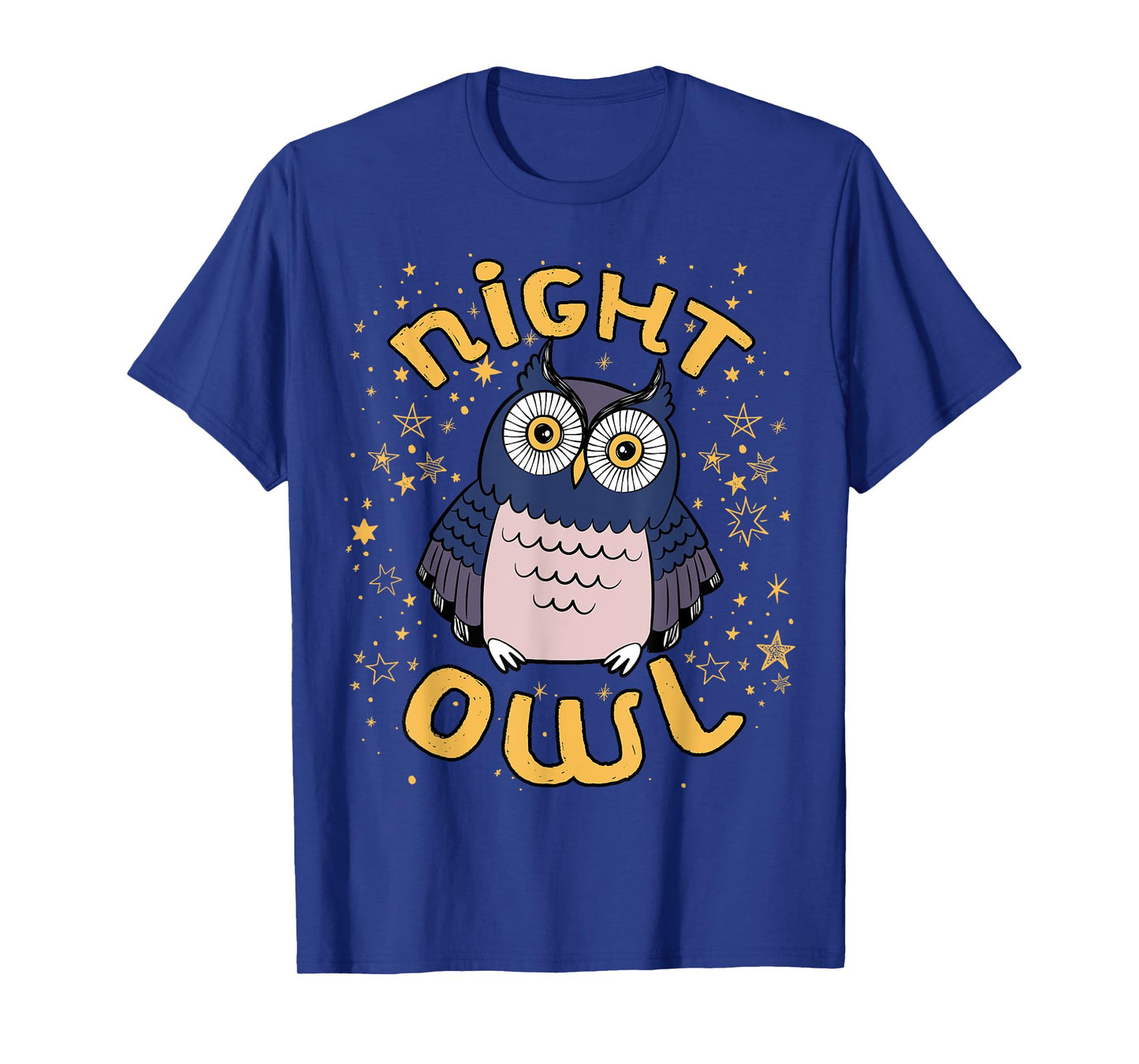 Night owl observes the starry sky at night T-Shirt
