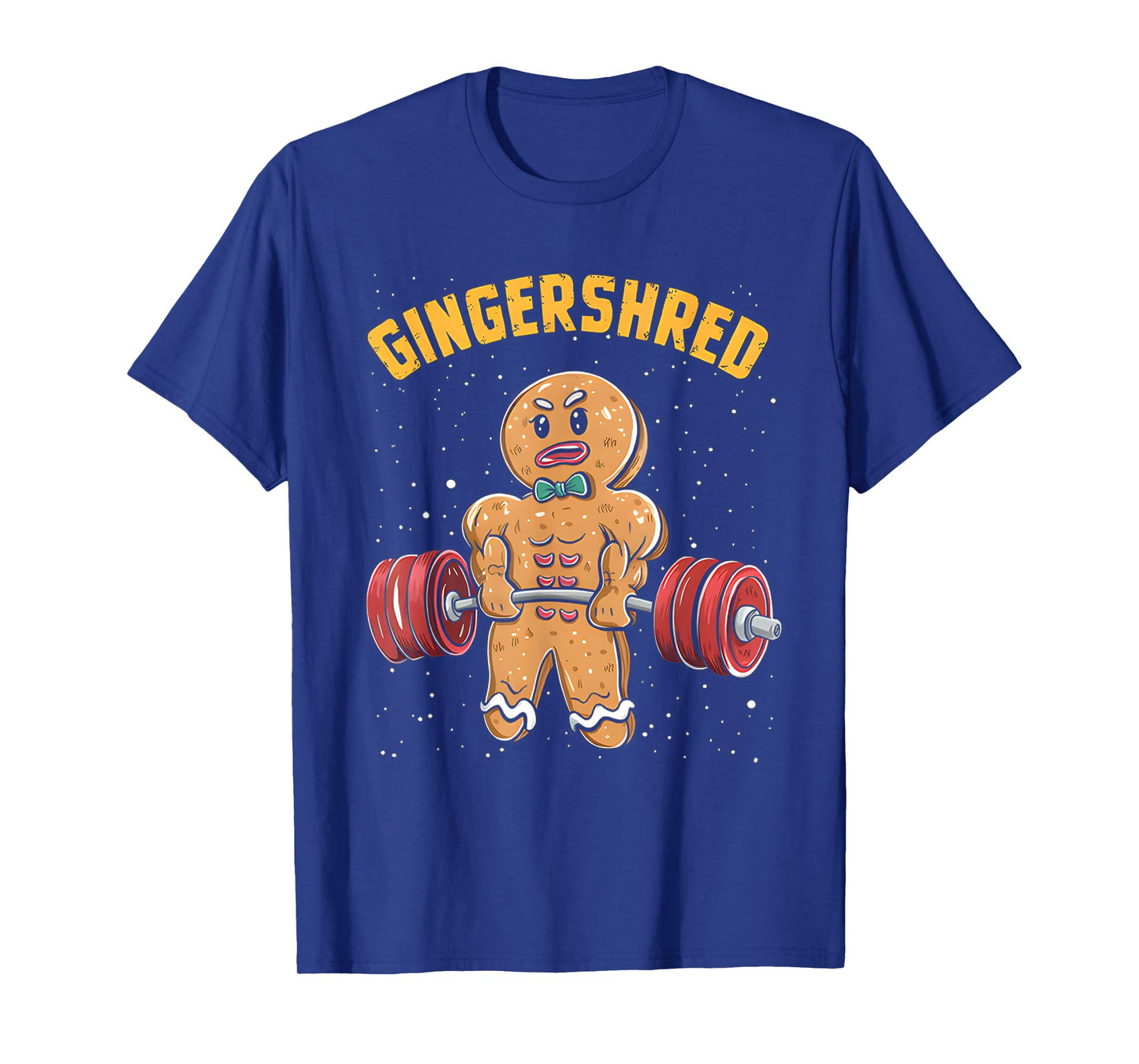 Gingershred Funny Gingerbread Man Gym Bodybuilding Christmas T-Shirt