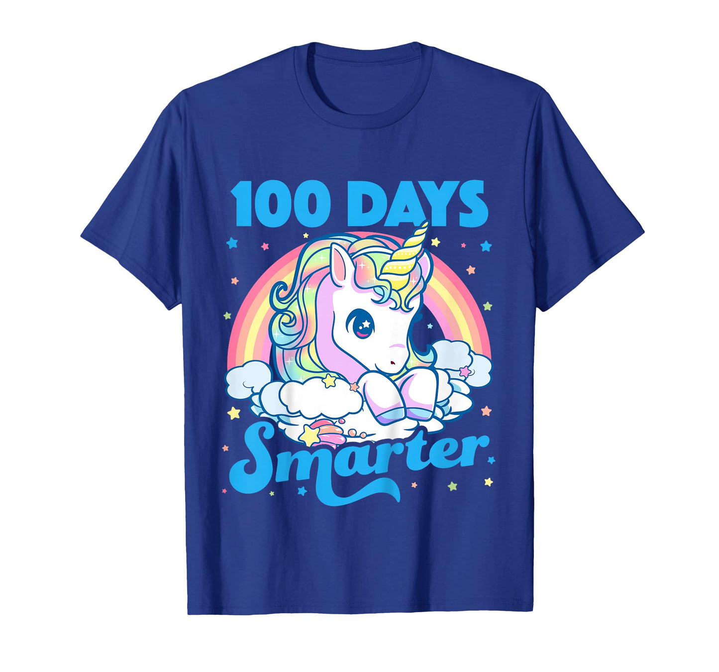 Kids 100 Days Smarter Unicorn Girls Teacher 100th Day of School T-Shirt