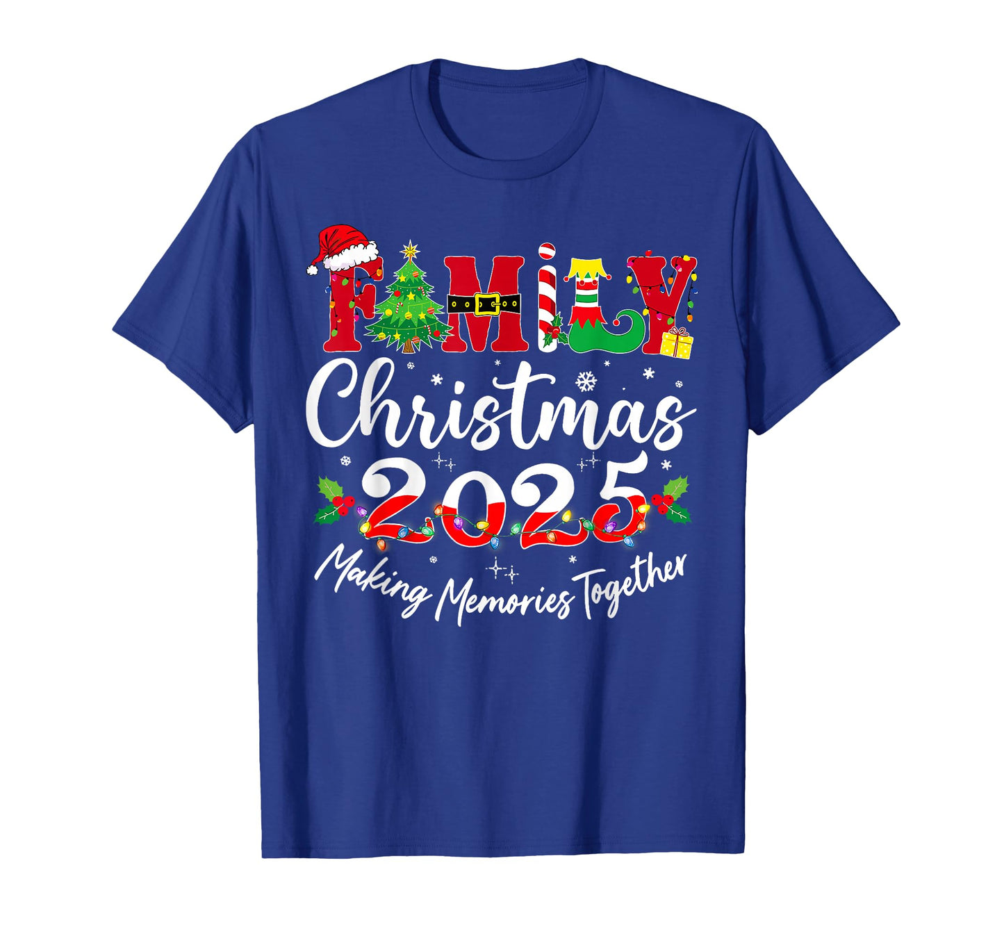 Family Christmas 2025 Matching Outfit Santa Elf Squad Group T-Shirt