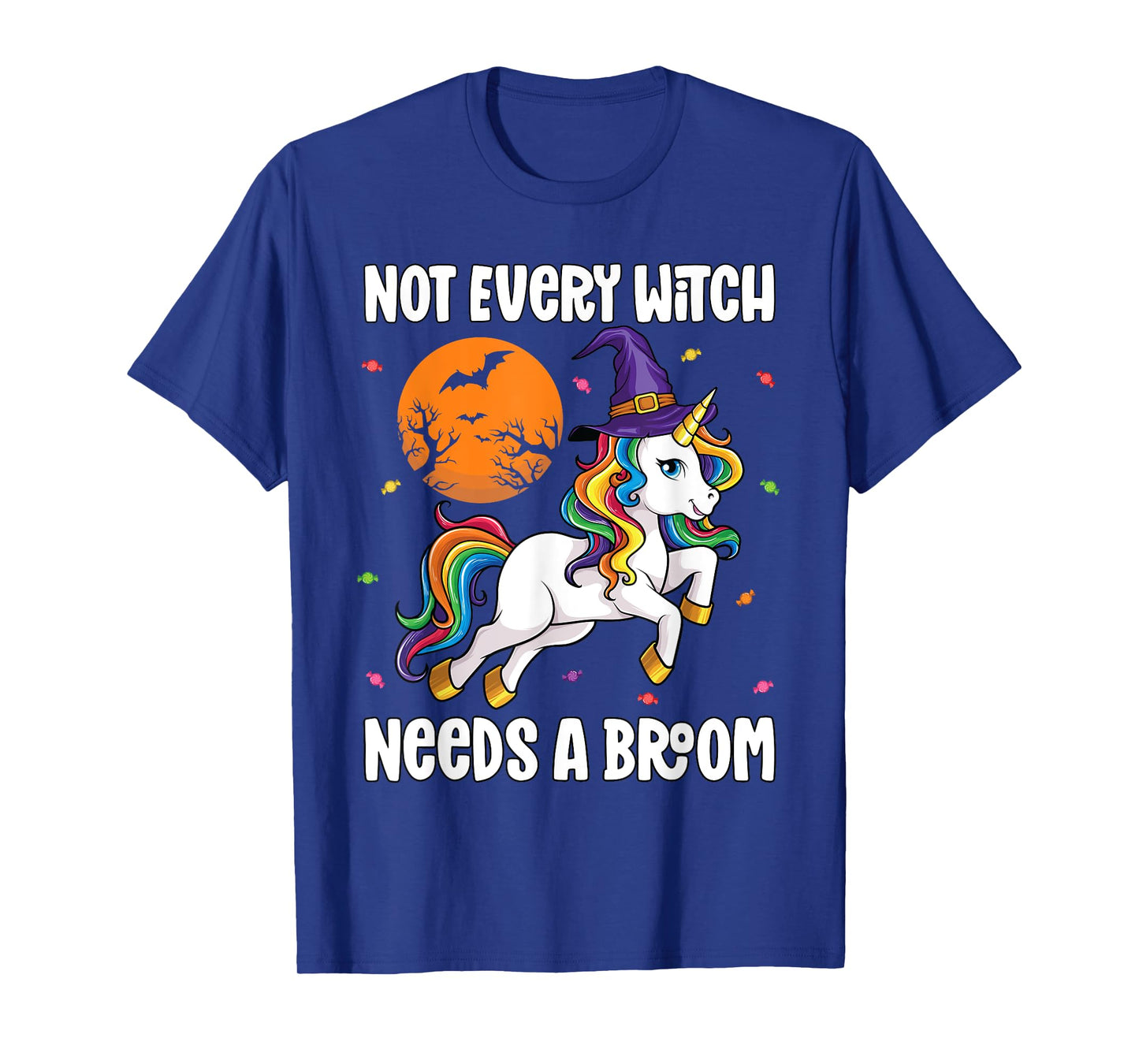 Halloween Unicorn Shirt Girls Women Witchy Unicorn Halloween T-Shirt