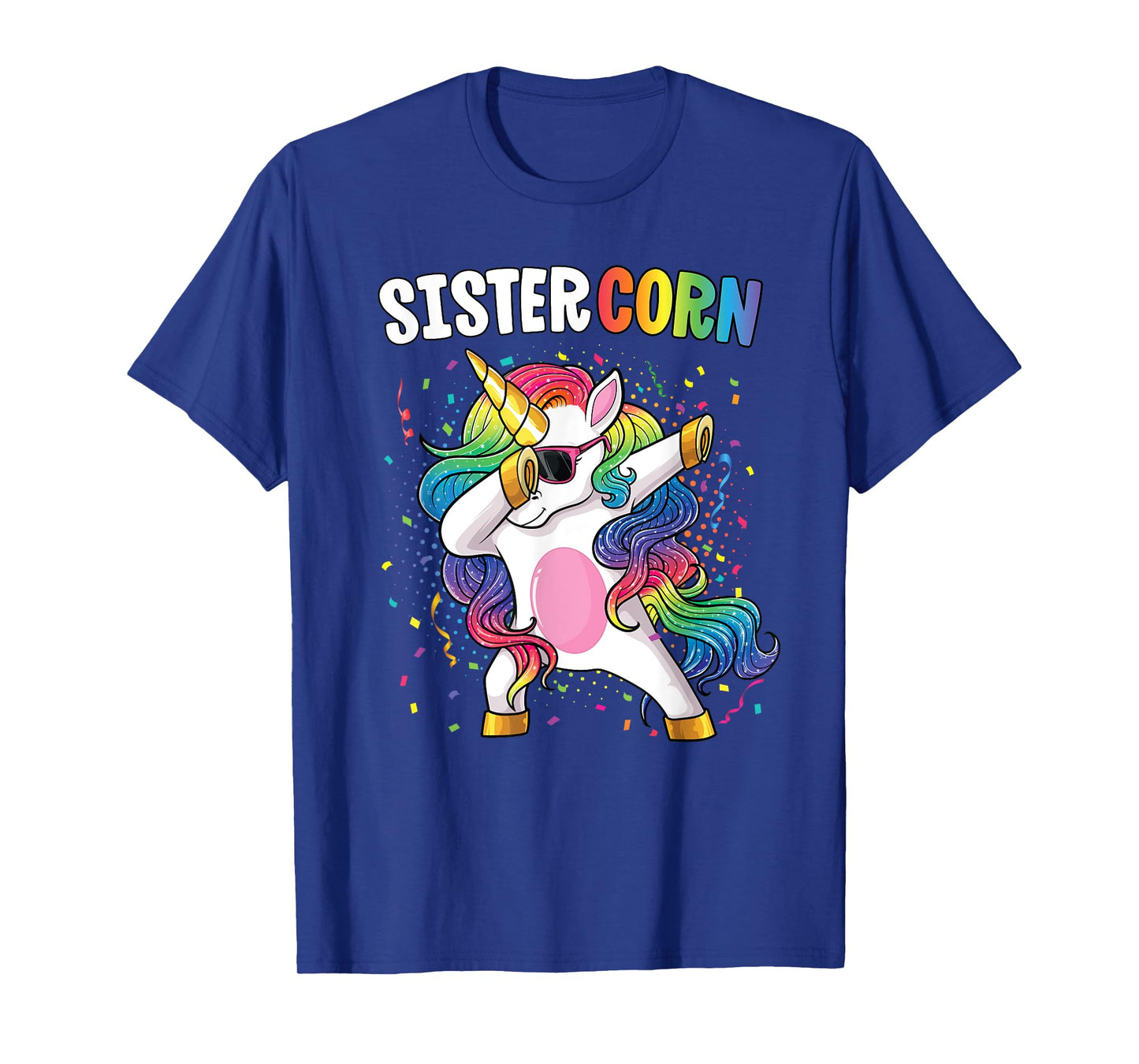 Sistercorn Girls Shirt Unicorn Birthday Dabbing Sister T-Shirt