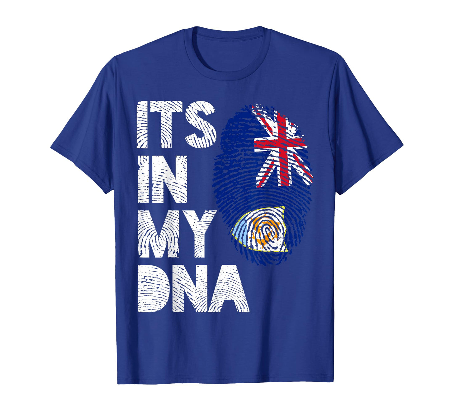 Its In My DNA Anguilla Flag Pride Fingerprint T-Shirt