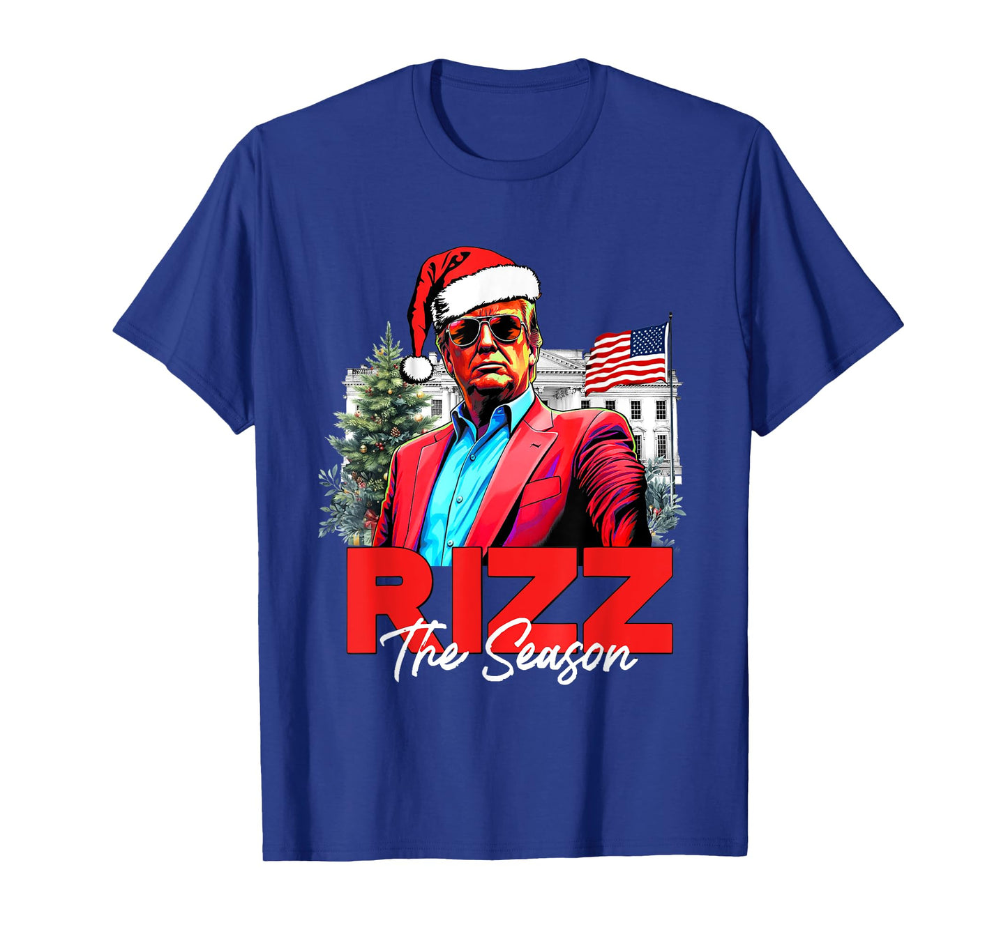 Funny Christmas Rizzmas Santa Xmas Rizz The Season Trump T-Shirt
