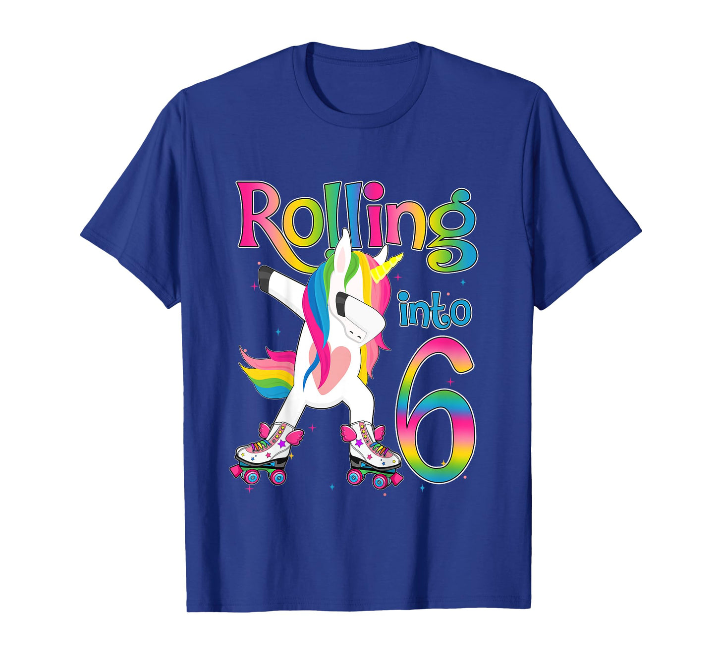 Rolling Into 6 years Let's Roll I'm Turning 6 Roller Skate T-Shirt