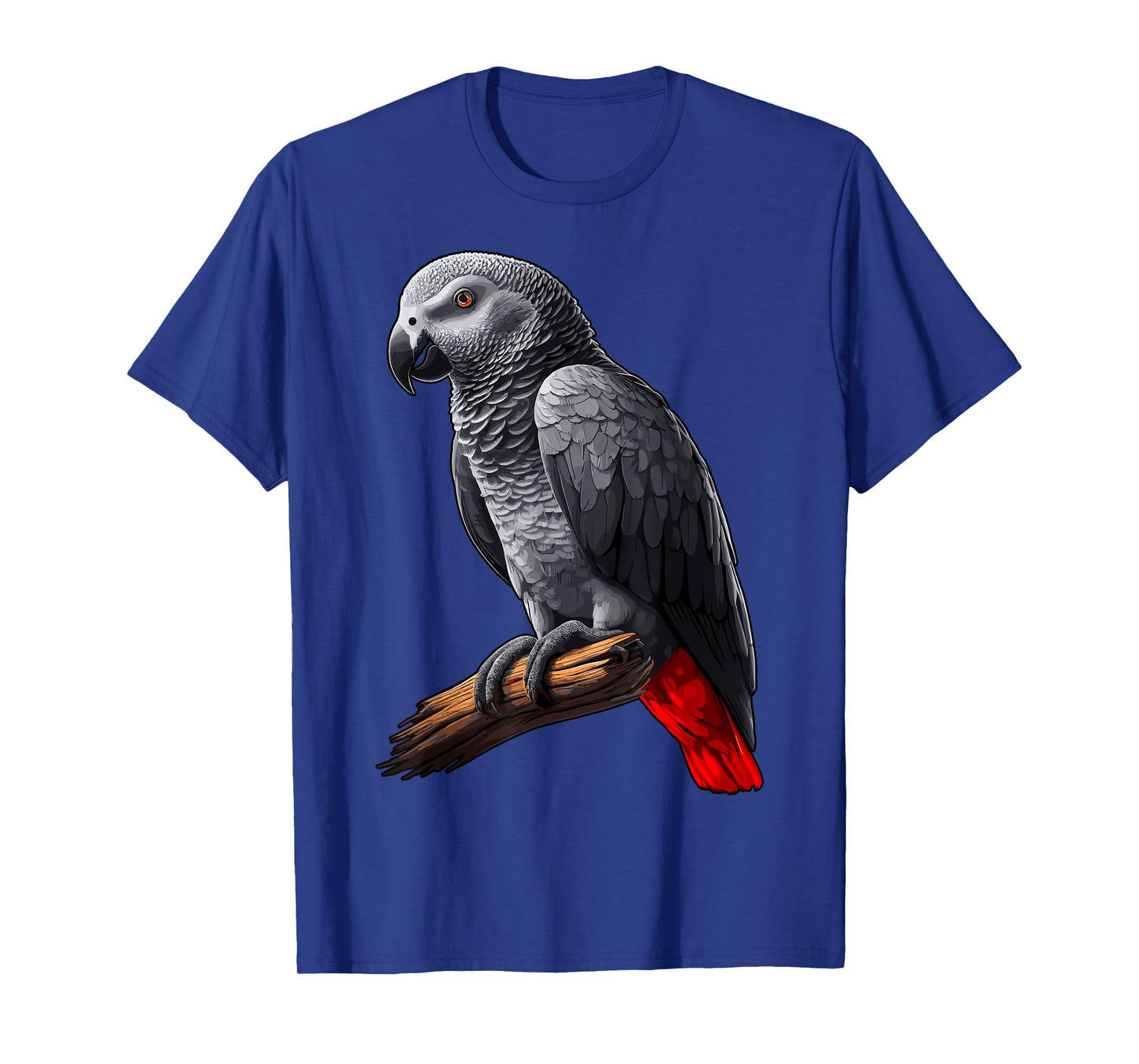 African Grey Parrot T-Shirt, Small, Black