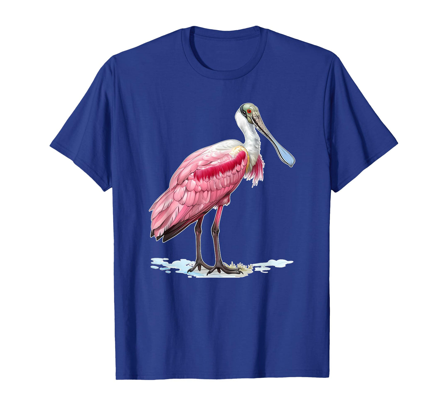 Womens Casual Nature Spirit Animal Graphic Roseate Spoonbill T-Shirt