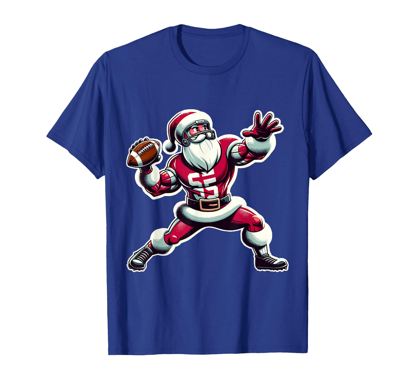 Christmas American Football Player Xmas For Men Boys PJ T-Shirt