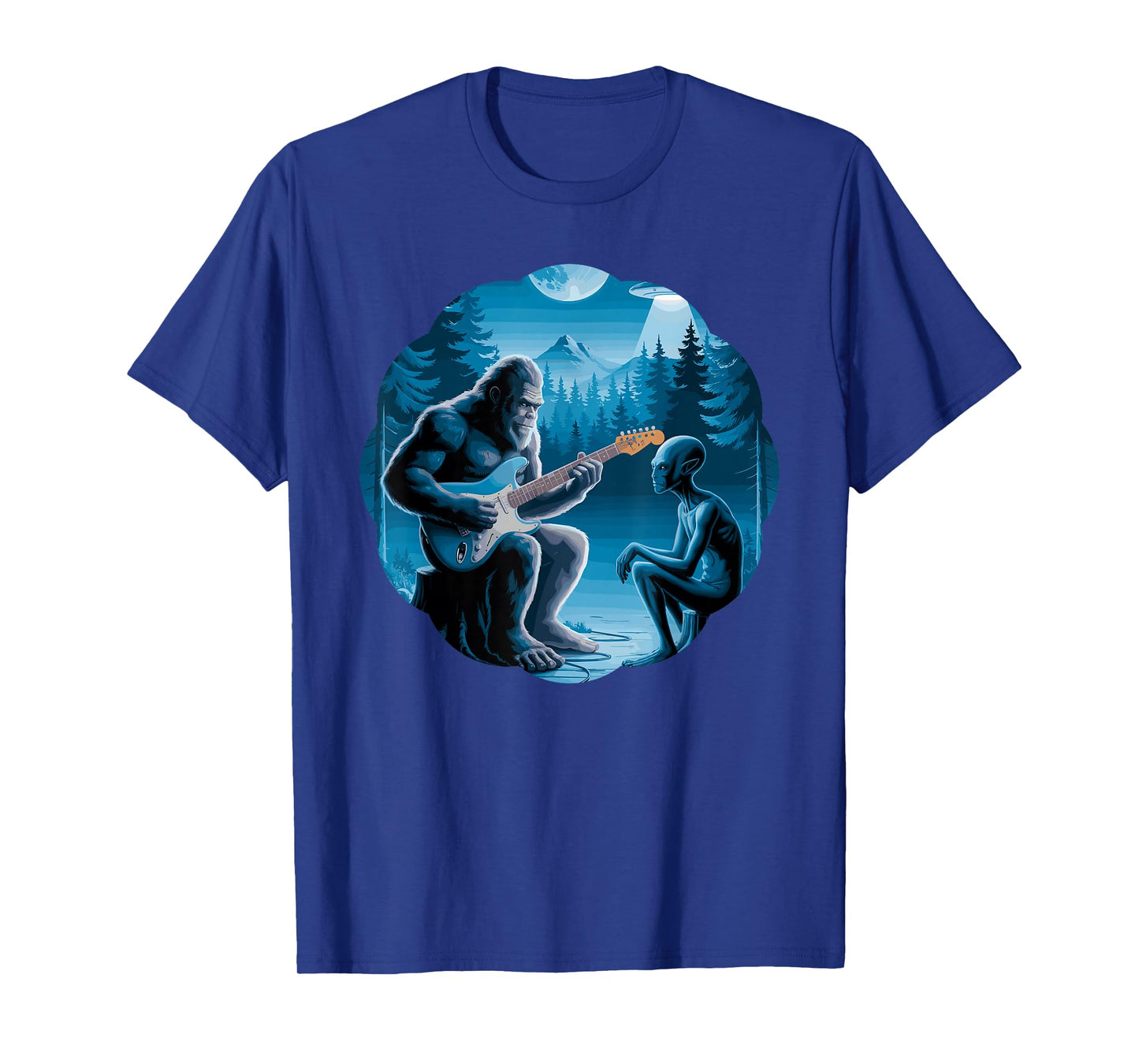 Alien & Bigfoot, Guitar & Guitar Lovers T-Shirt