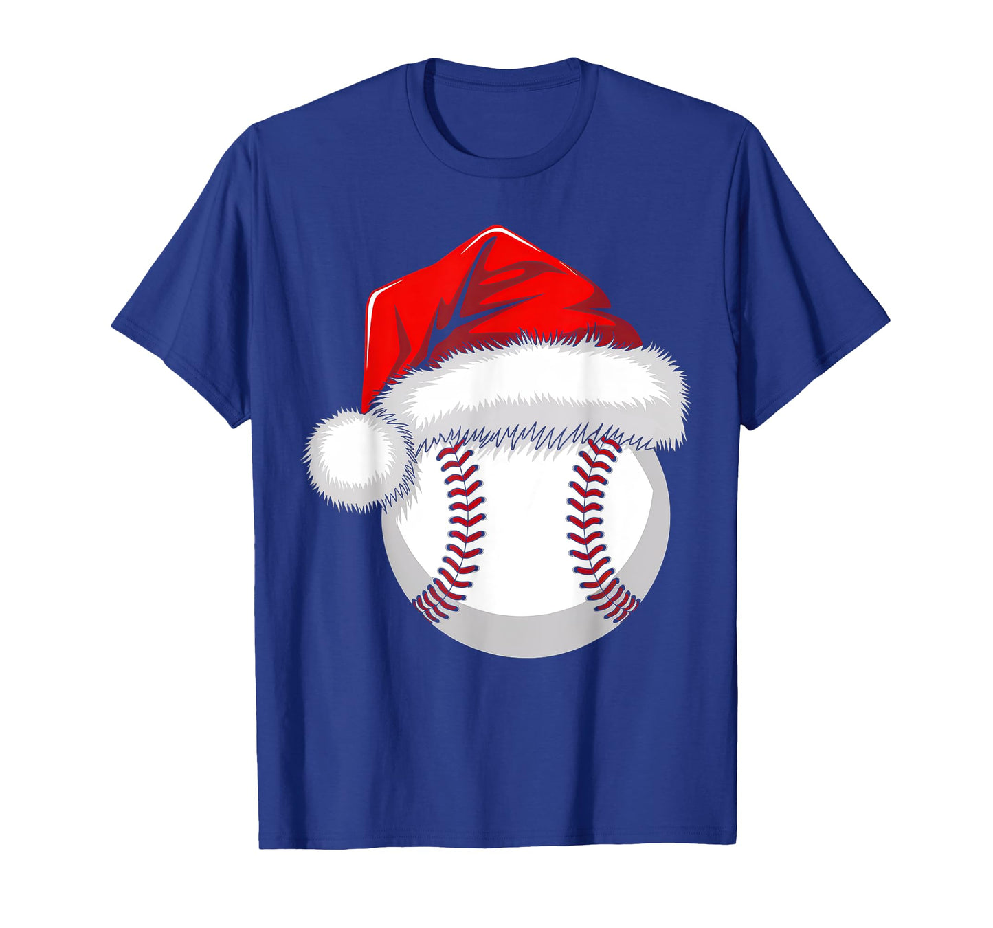 Funny Santa Hat Xmas Sport Lover Christmas Baseball Player T-Shirt