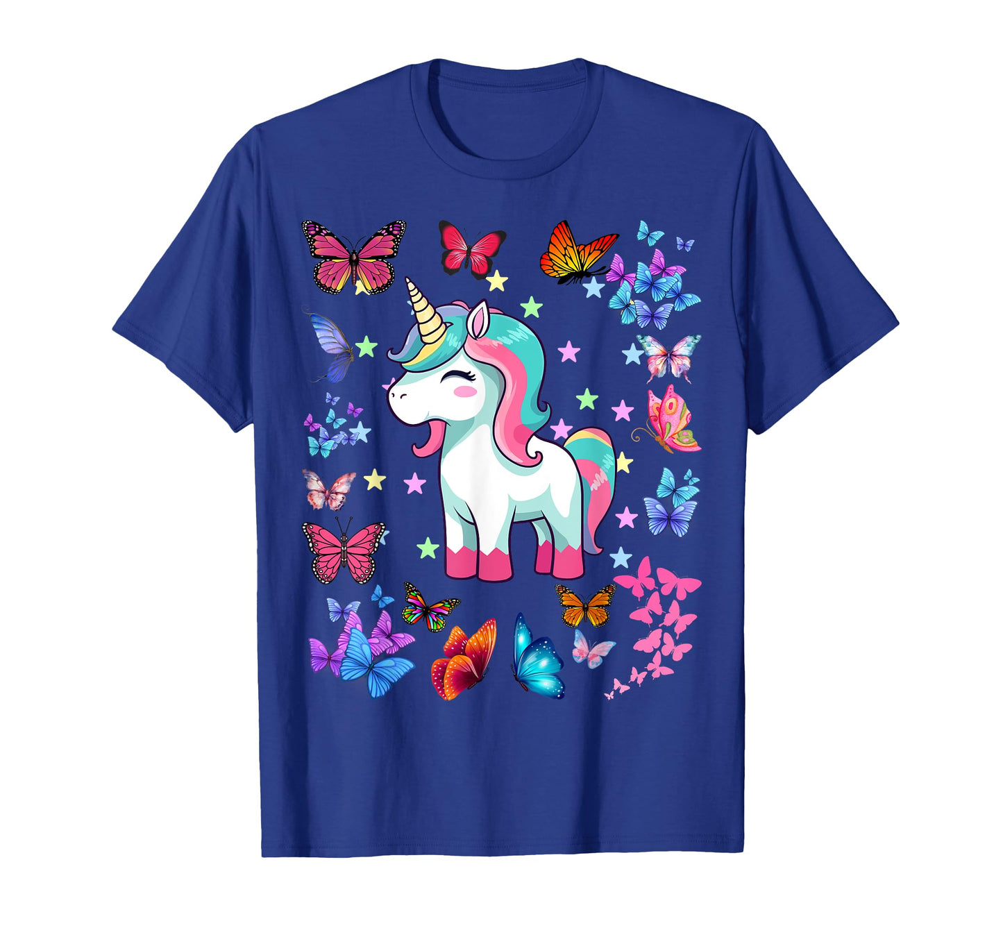 Gifts For Girls Unicorn Butterflies Graphic Tees Kids T-Shirt