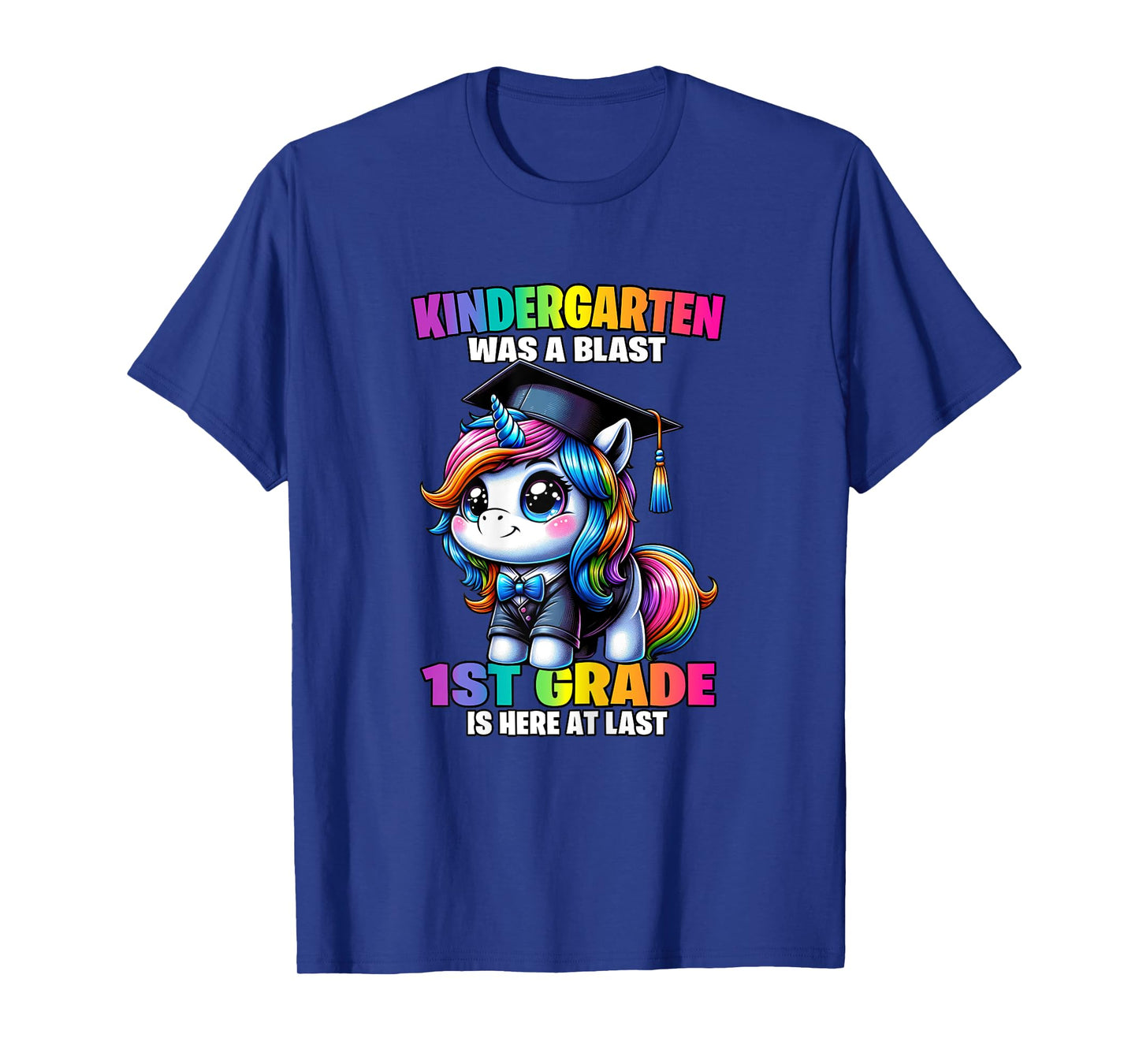 Graduation Kindergarten Was a Blast Unicorn Girls Grad T-Shirt