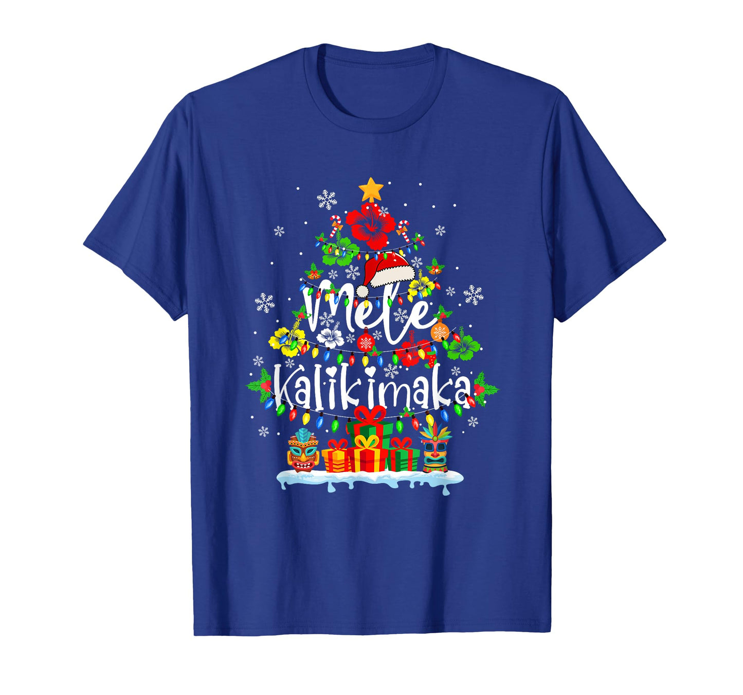 Mele Kalikimaka Christmas Tree Mexican Colorful Floral Lover T-Shirt