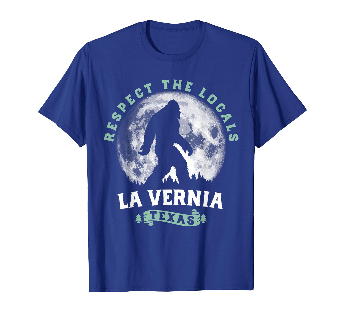 La Vernia Texas Bigfoot Night Walk Retro Moon T-Shirt