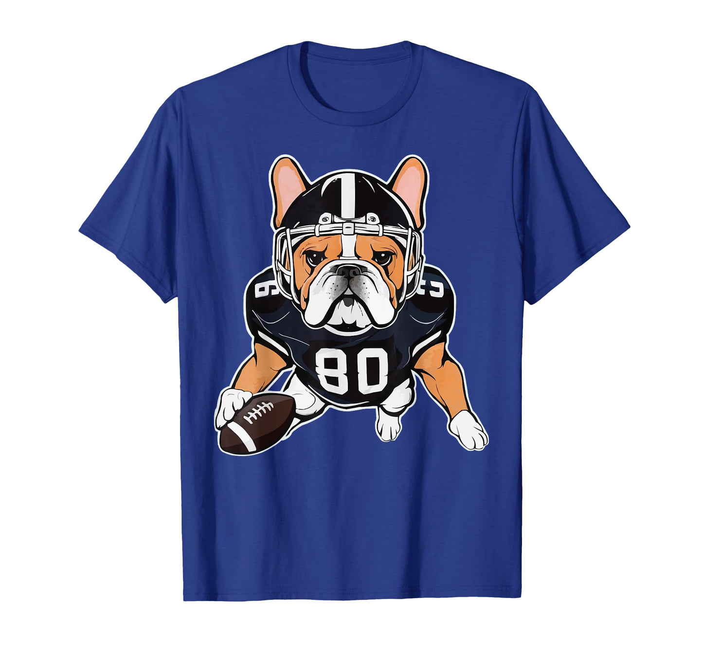Funny Dog Lover French Bulldog American Football Player T-Shirt