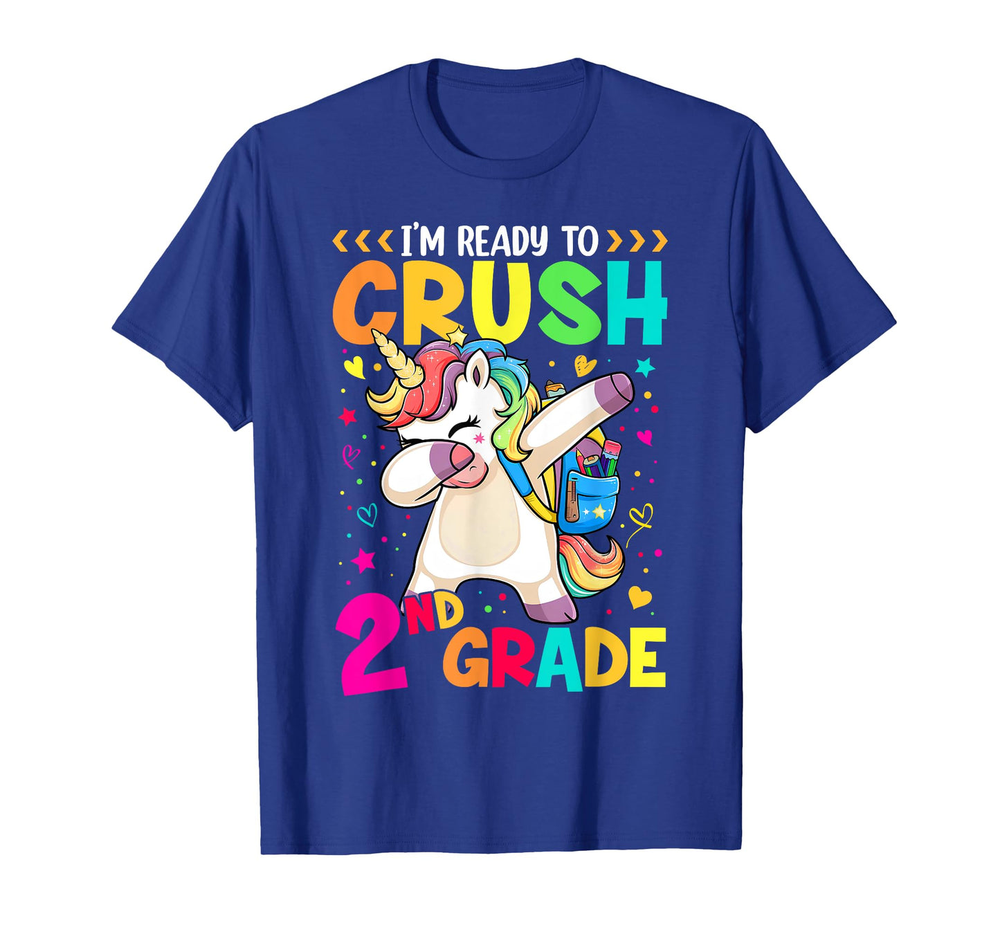 Crush 2nd Grade Dabbing Unicorn Back to School Girls Kids T-Shirt