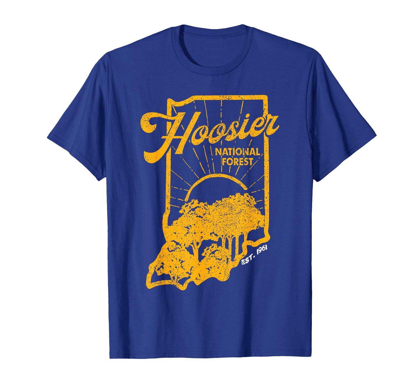 Indiana State Hoosier National Forest Retro Vintage T-Shirt
