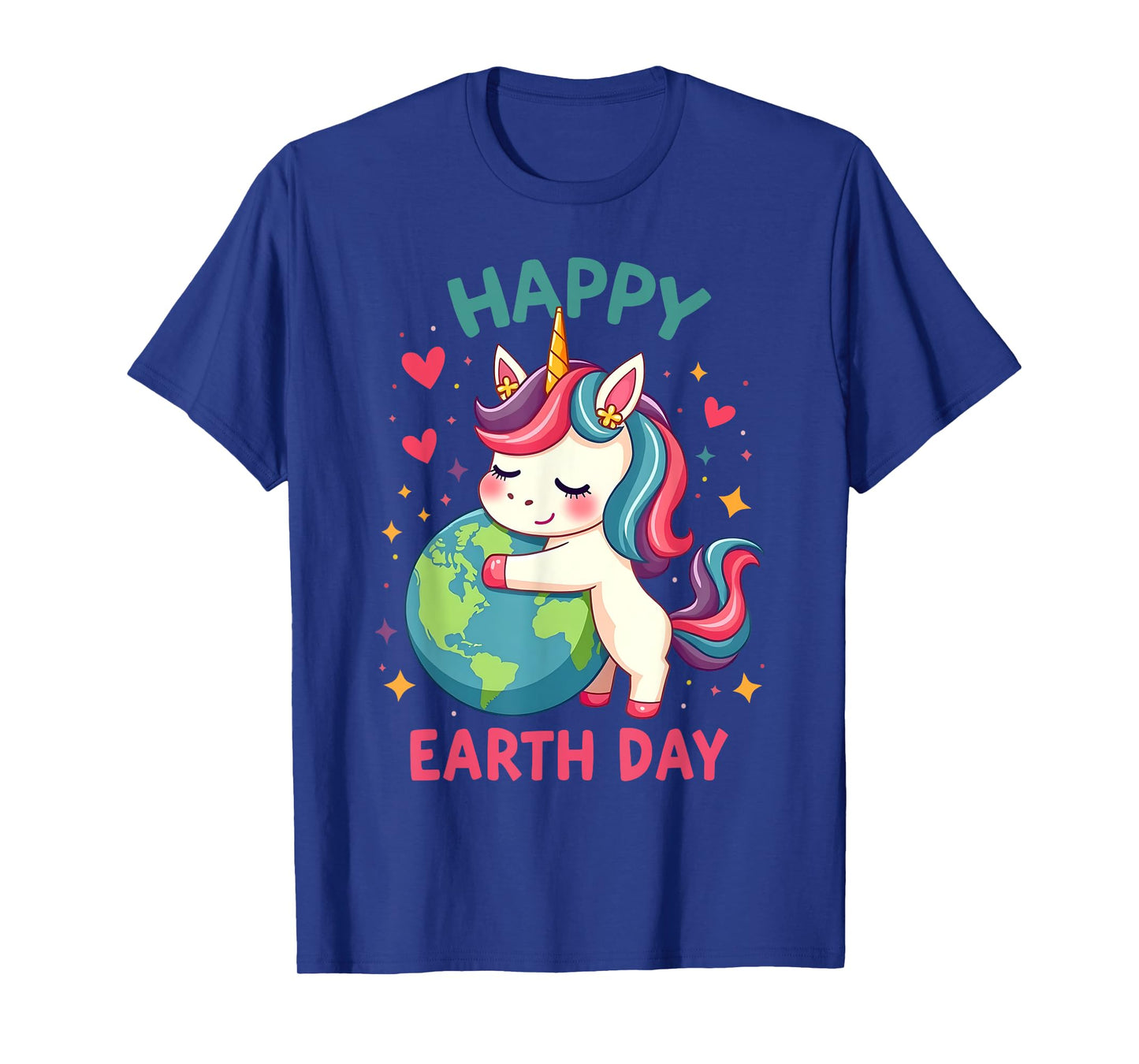 Cute Unicorn Happy Earth Day Groovy Women Men Kids T-Shirt