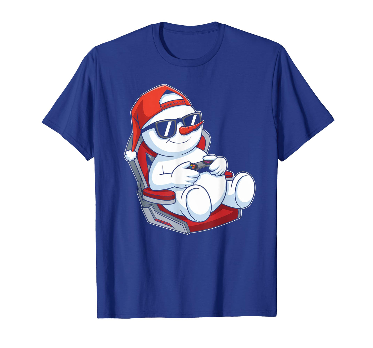 Christmas Snowman Gamer Funny Video Gaming Xmas Kids Boys T-Shirt