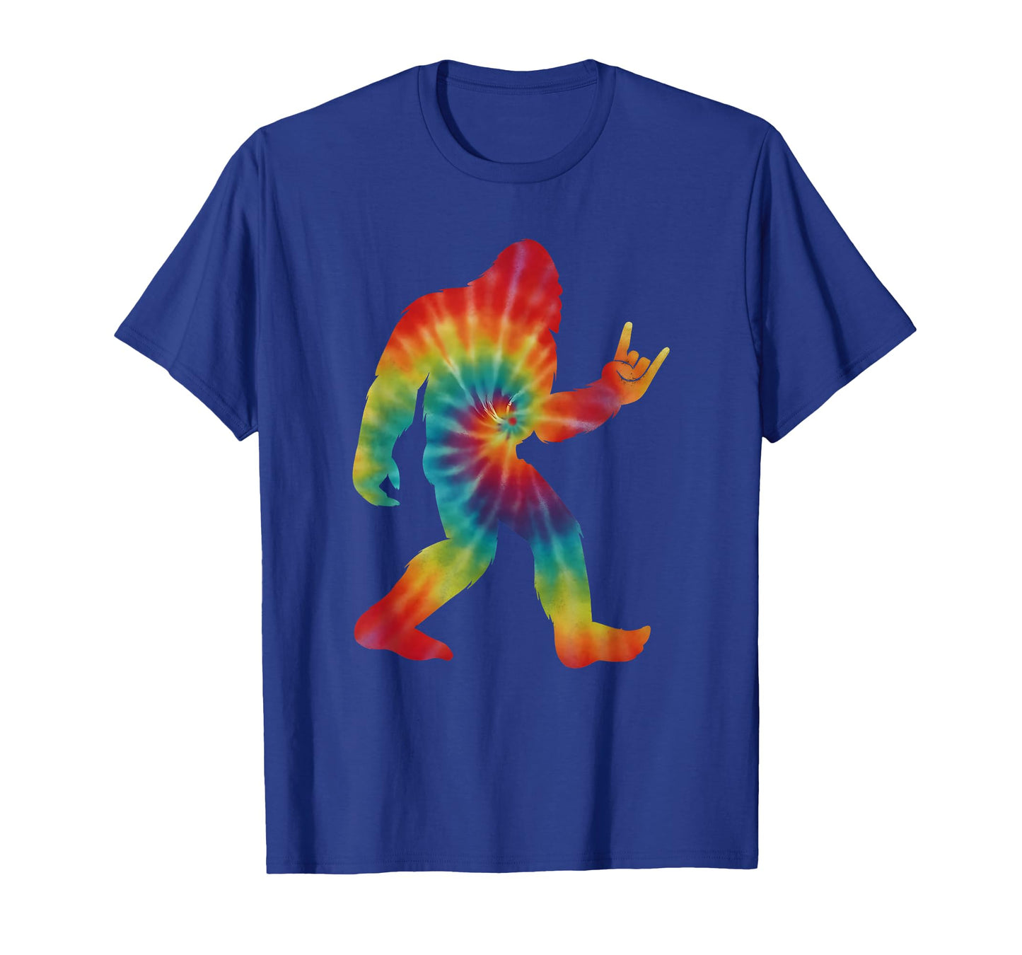Funny Bigfoot Rock and Roll Tie Dye Tee Sasquatch Believer T-Shirt