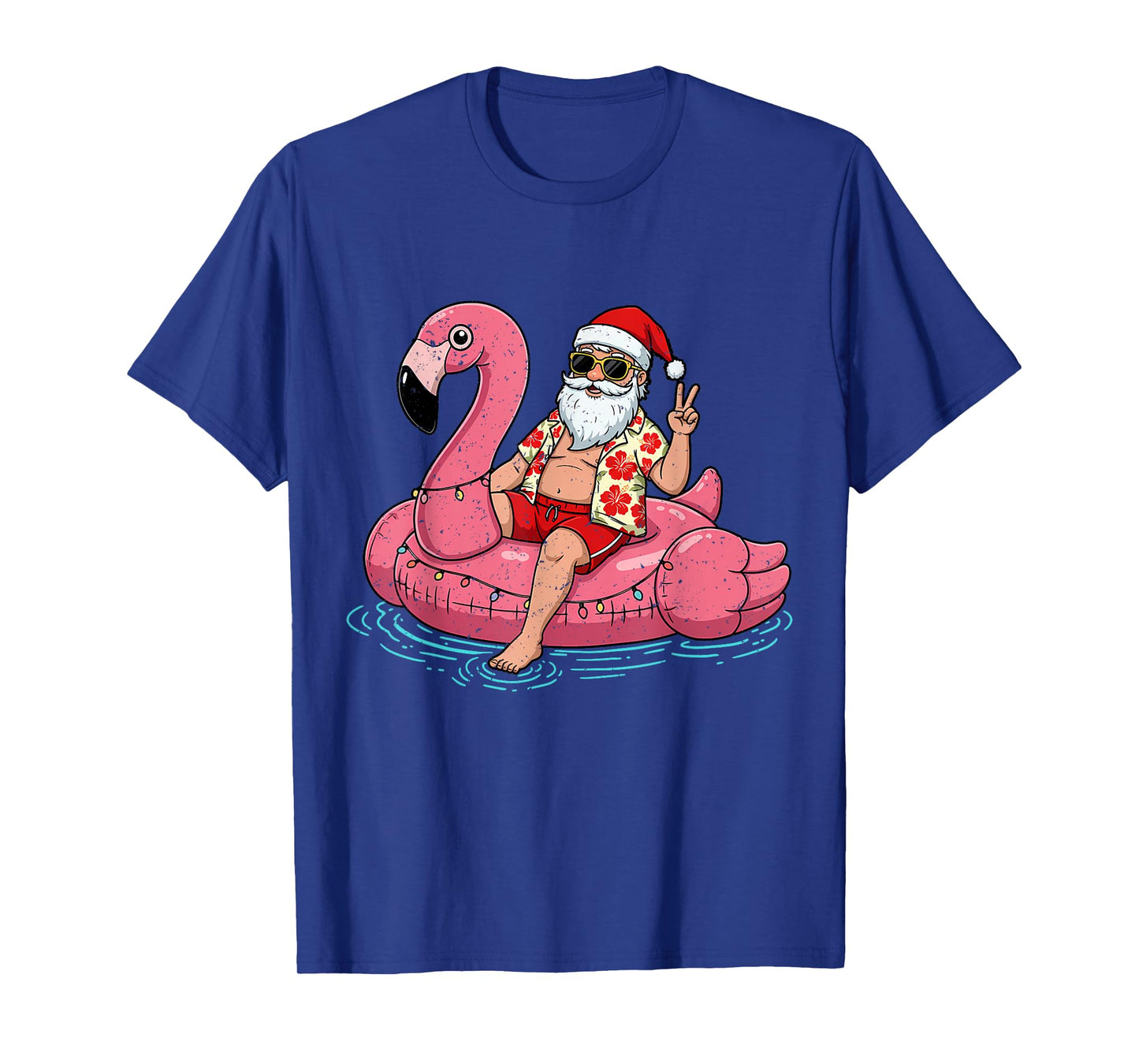 Christmas in July Shirt Santa Flamingo Float Summer Xmas T-Shirt