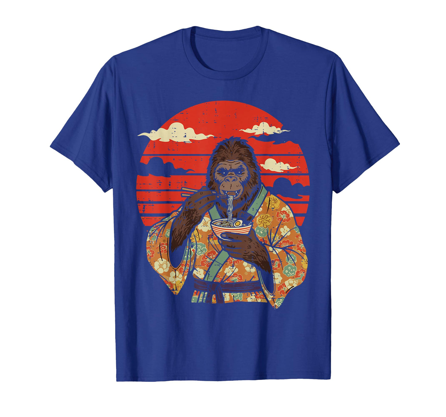 Bigfoot Kimono Ramen Japanese Sasquatch Art Men Women Kids T-Shirt