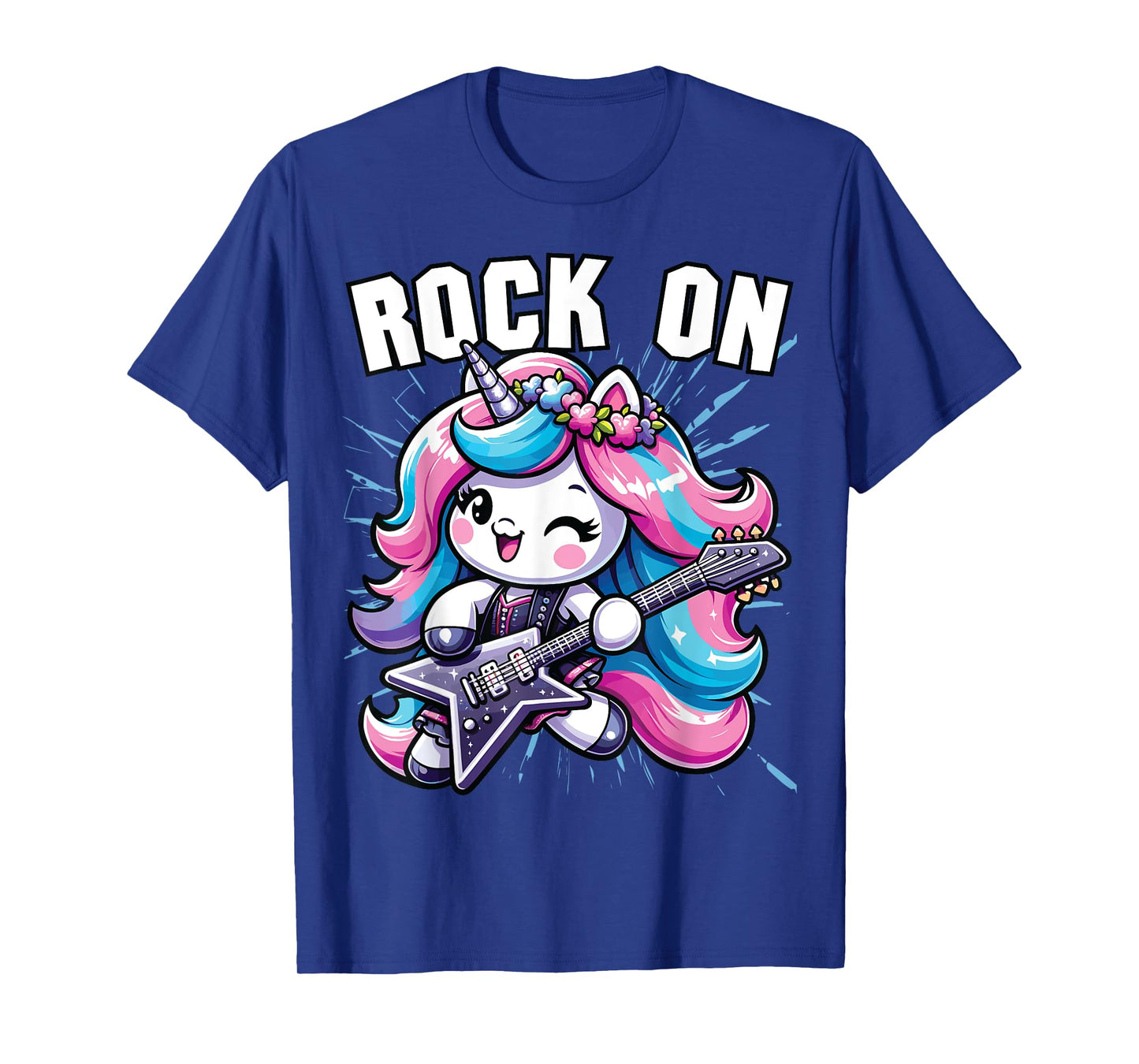 Girls Rock, Rock On, Unicorn Girls Rock and Roll T-Shirt
