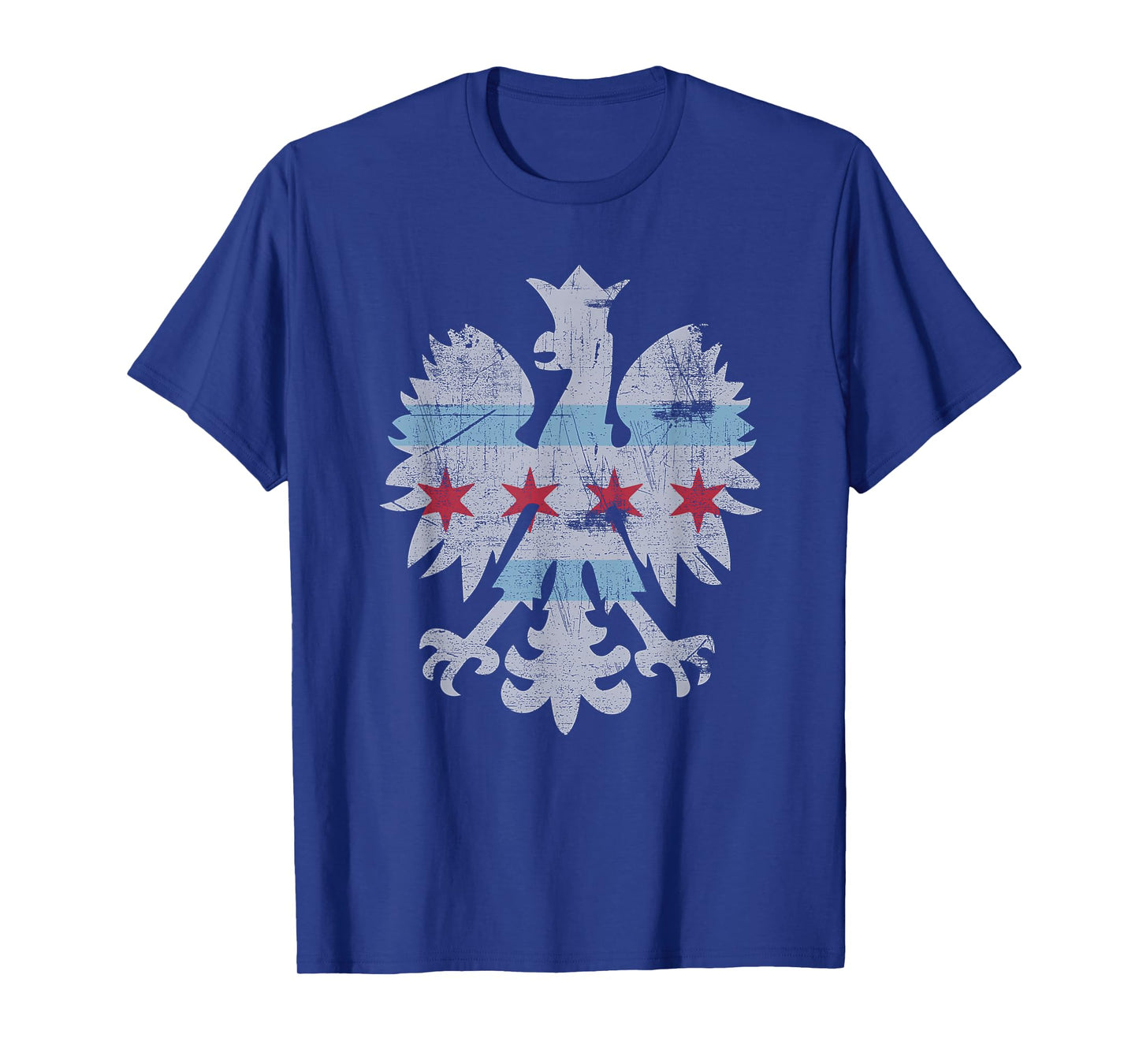 Chicago Flag Polish Poland Eagle Vintage Shirt T-Shirt