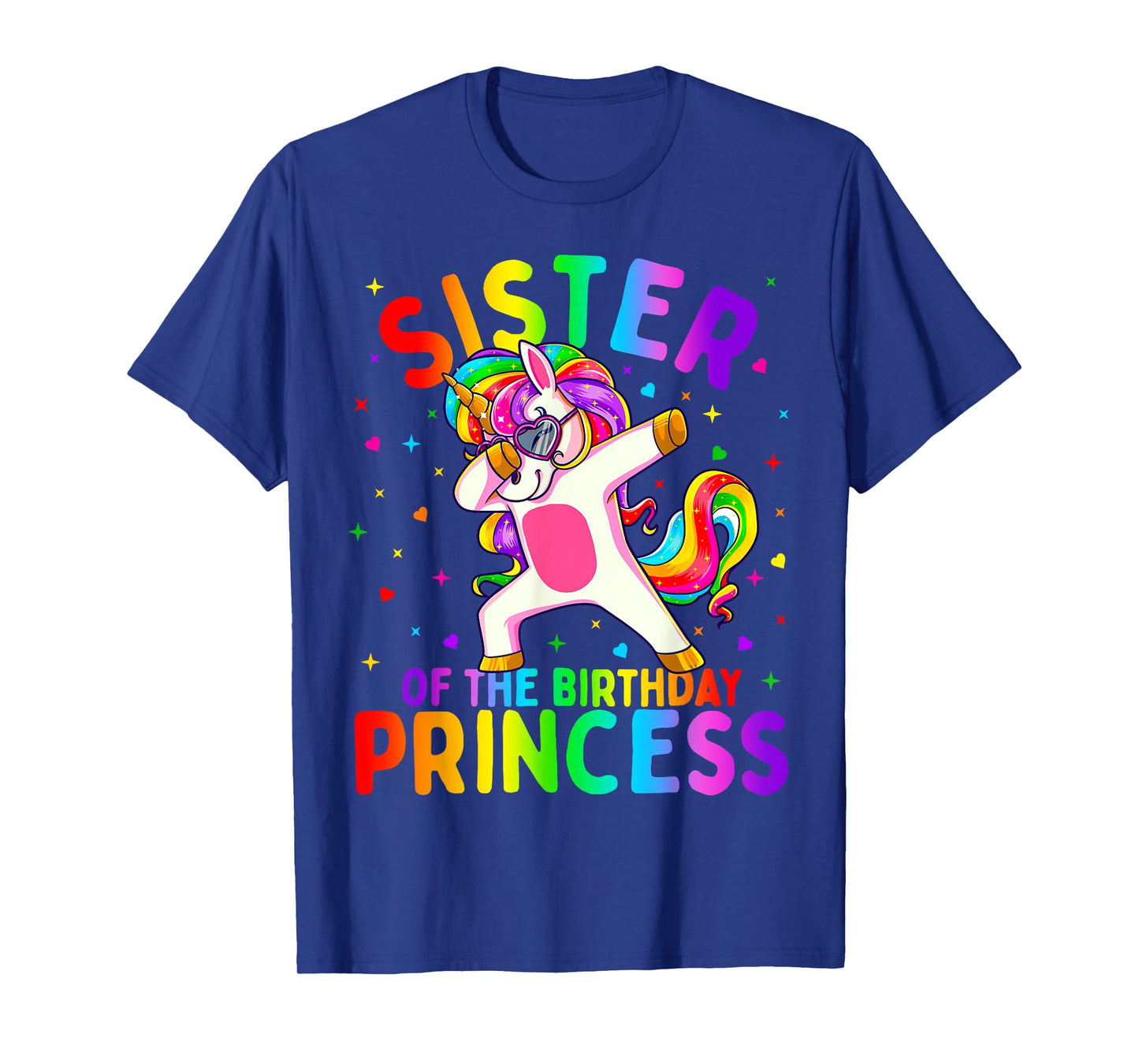 Sister of the Birthday Princess Girl Dabbing Unicorn T-Shirt