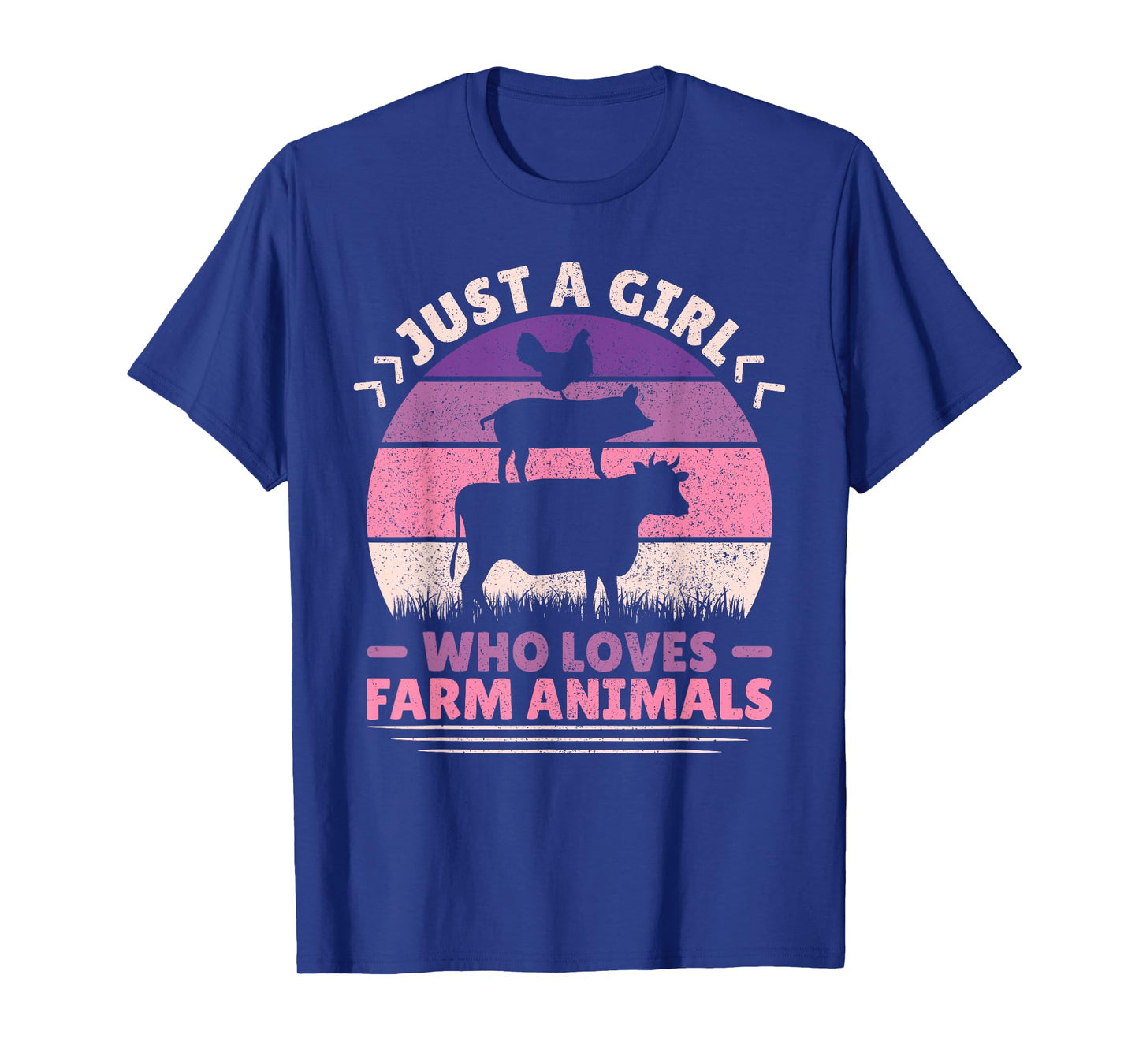Just A Girl Who Loves Farm Animals Lover Women Farmer Girl T-Shirt