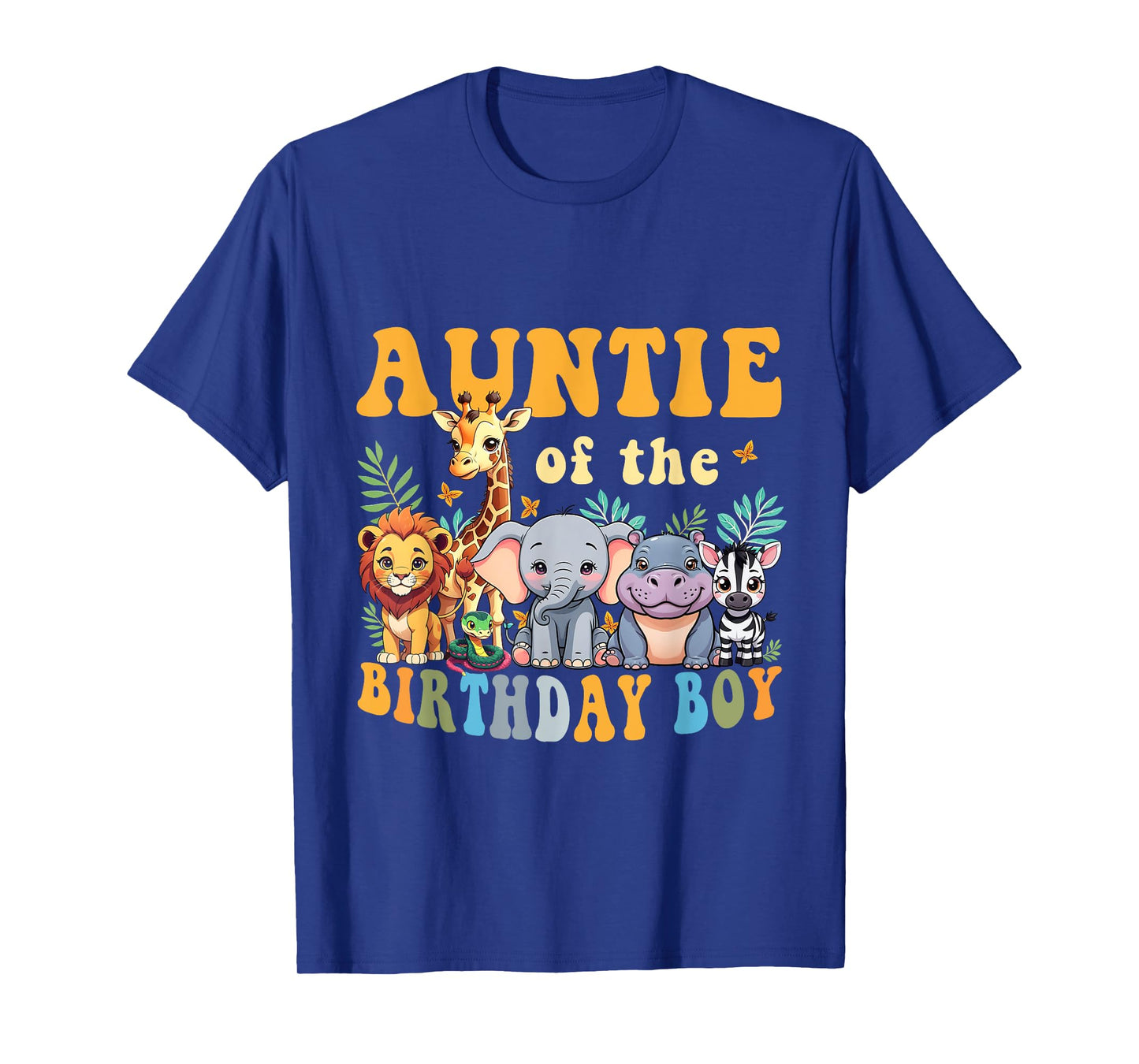 Auntie of the Birthday Boy Kid Safari Jungle Animal Matching T-Shirt